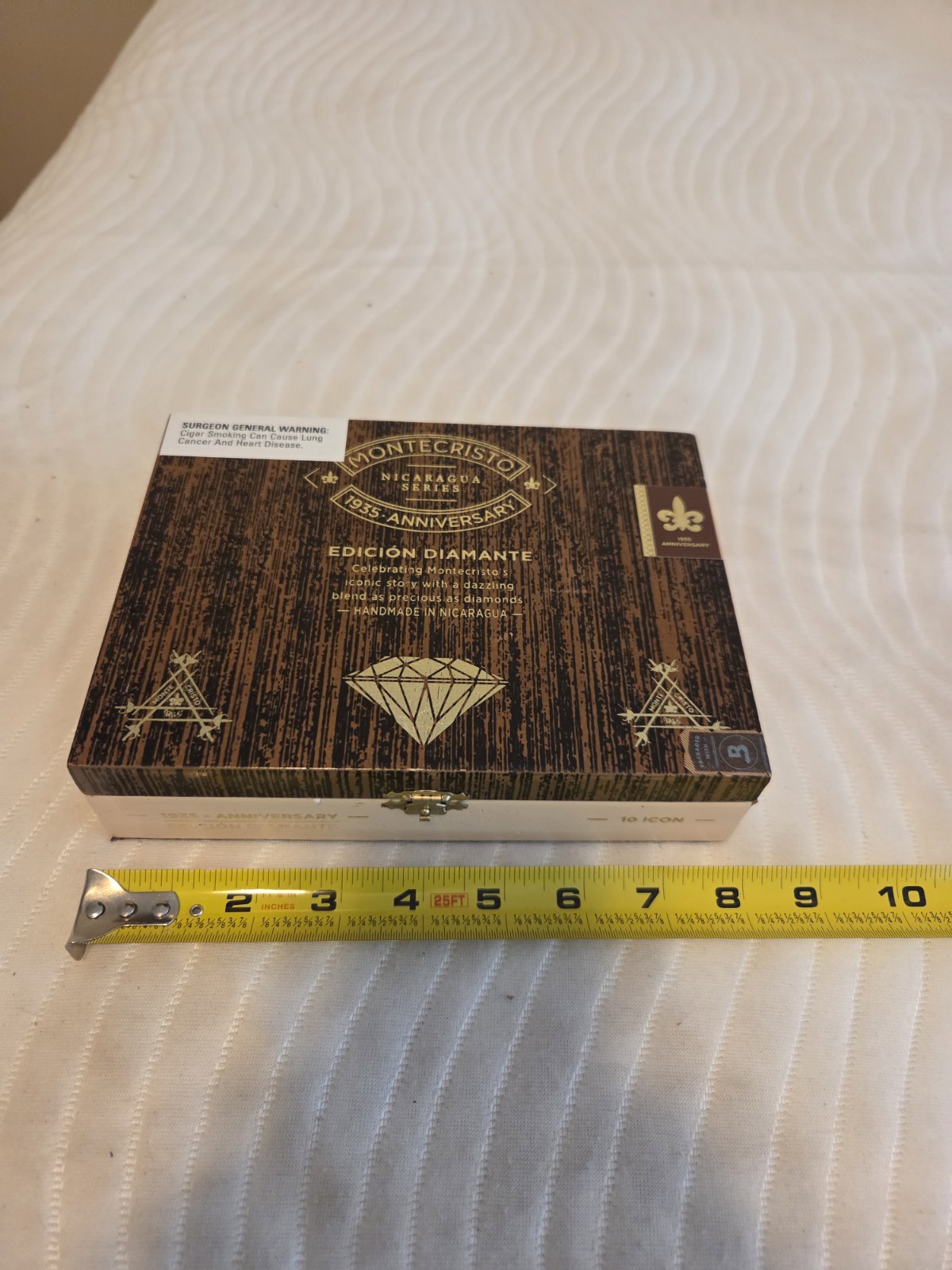 Montecristo 1935 Anniversary Icon Empty Cigar Box w/Felt Bottom From Nicaragua