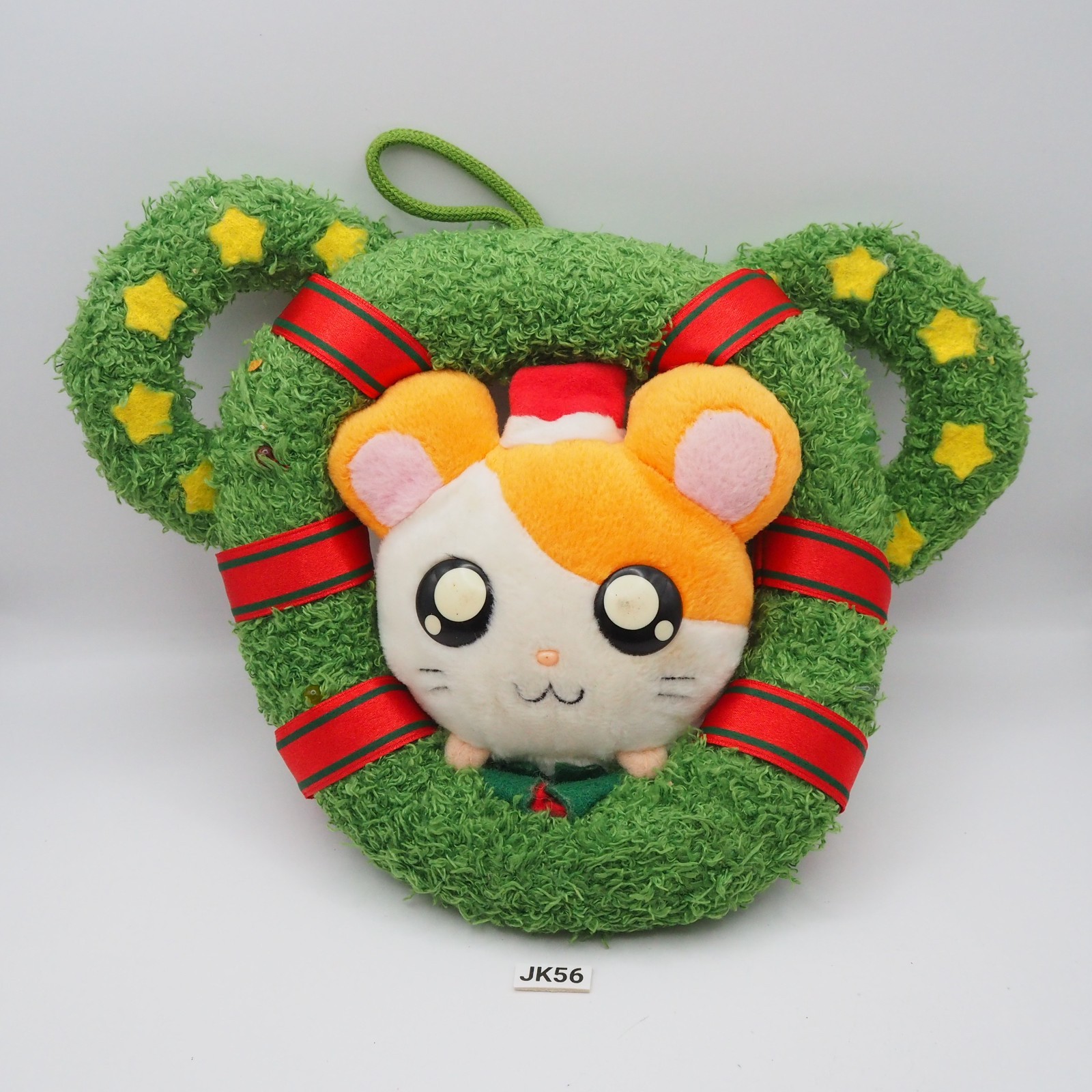 JK56  Hamtaro Hamster Christmas Xmas Wreath Plush 7\