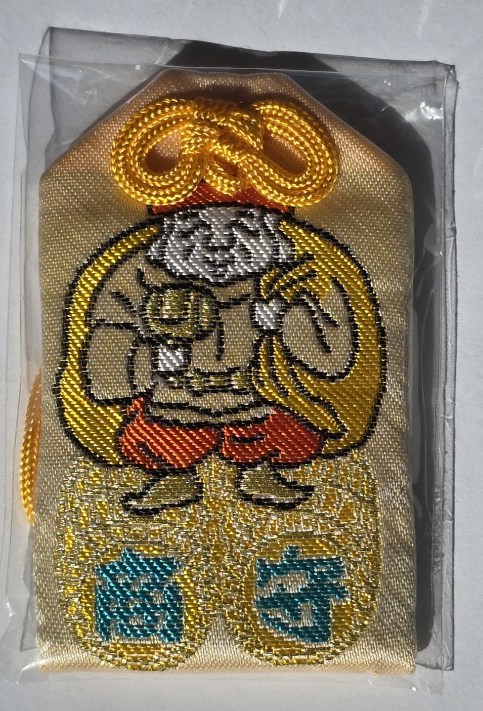 Japanese Omamori Lucky Charm Amulet Good Luck Gold Sanjusangendo Temple Kyoto~