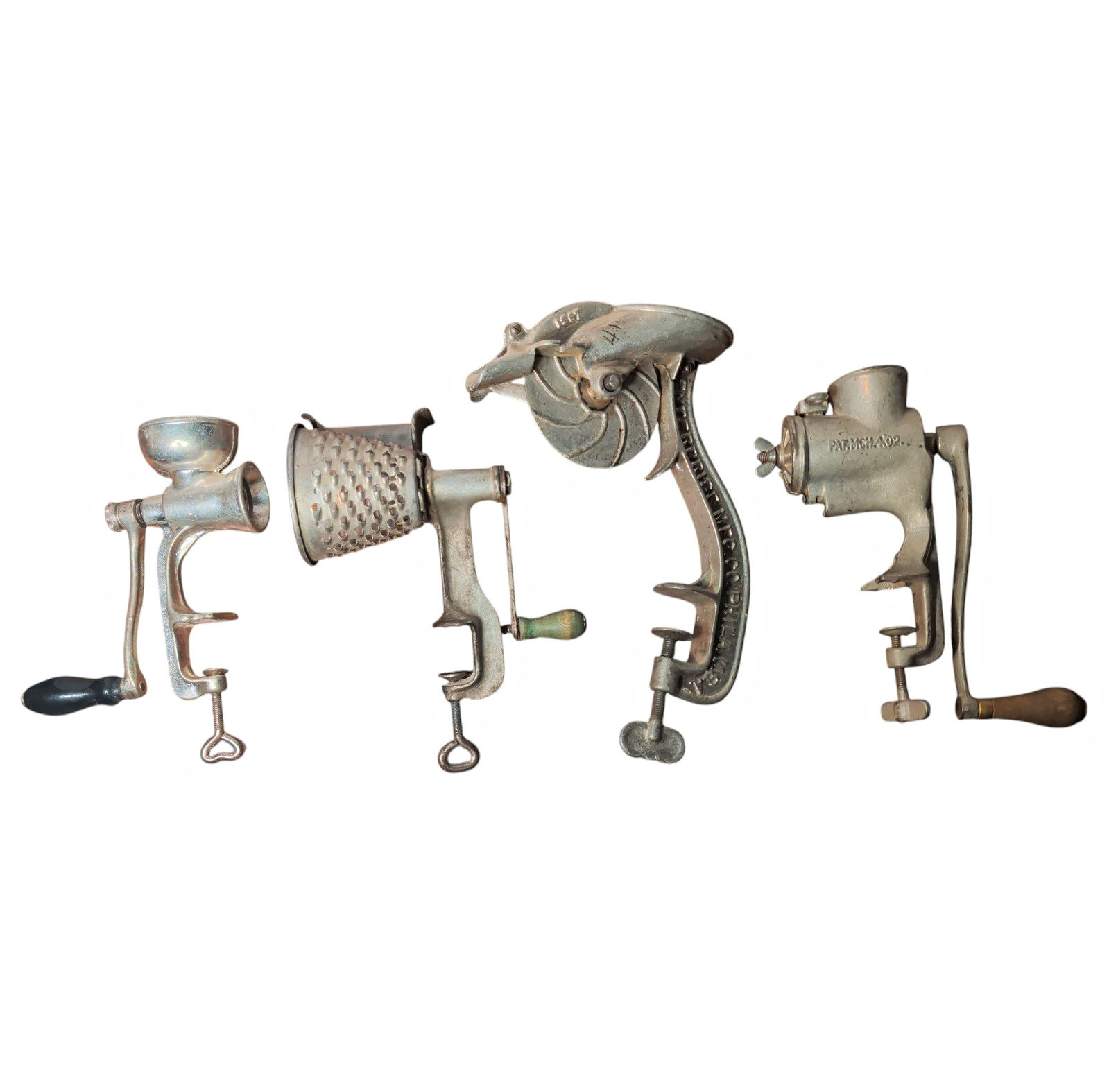 Manual Grinders vintage clamp on x 4