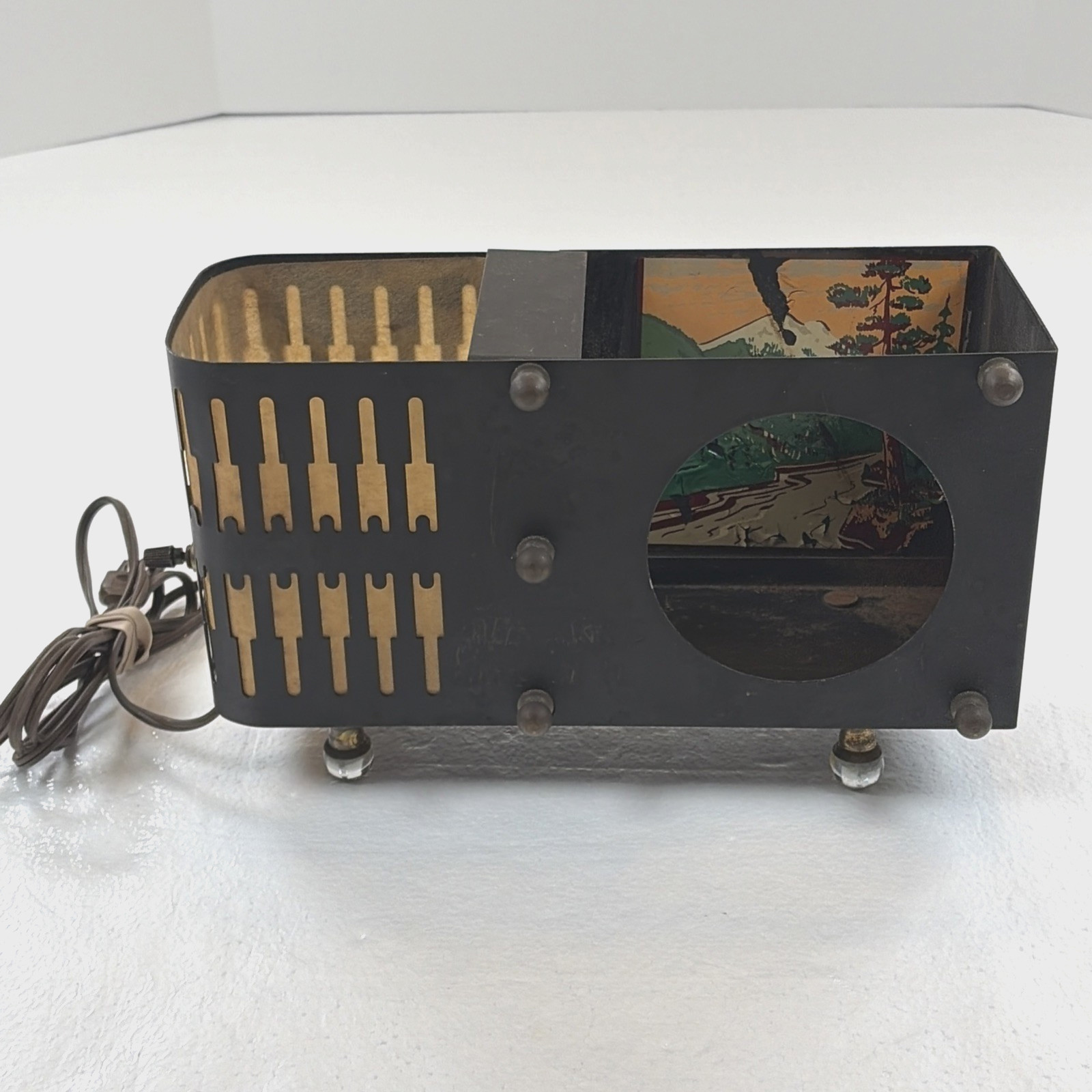 Vintage MCM Bilt-Rite 50's Fish Tank TV Lamp Aquarium Desk Lamp Missing Glass