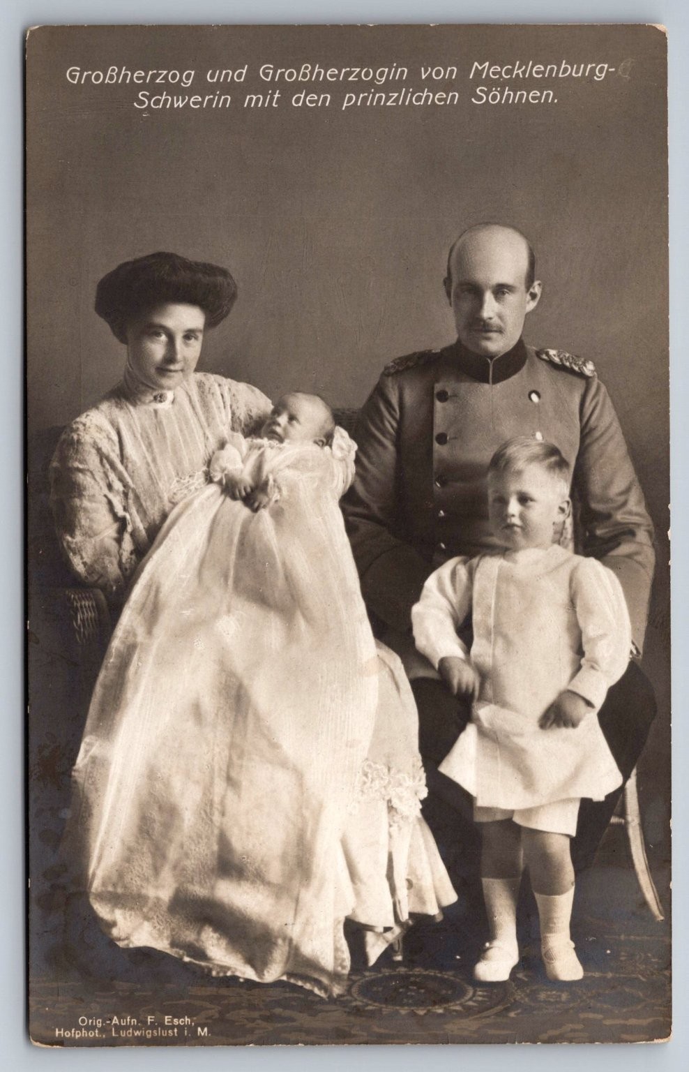 Mecklenburg-Schwerin Grand Ducal Family RPPC Postcard c1910 F. Esch