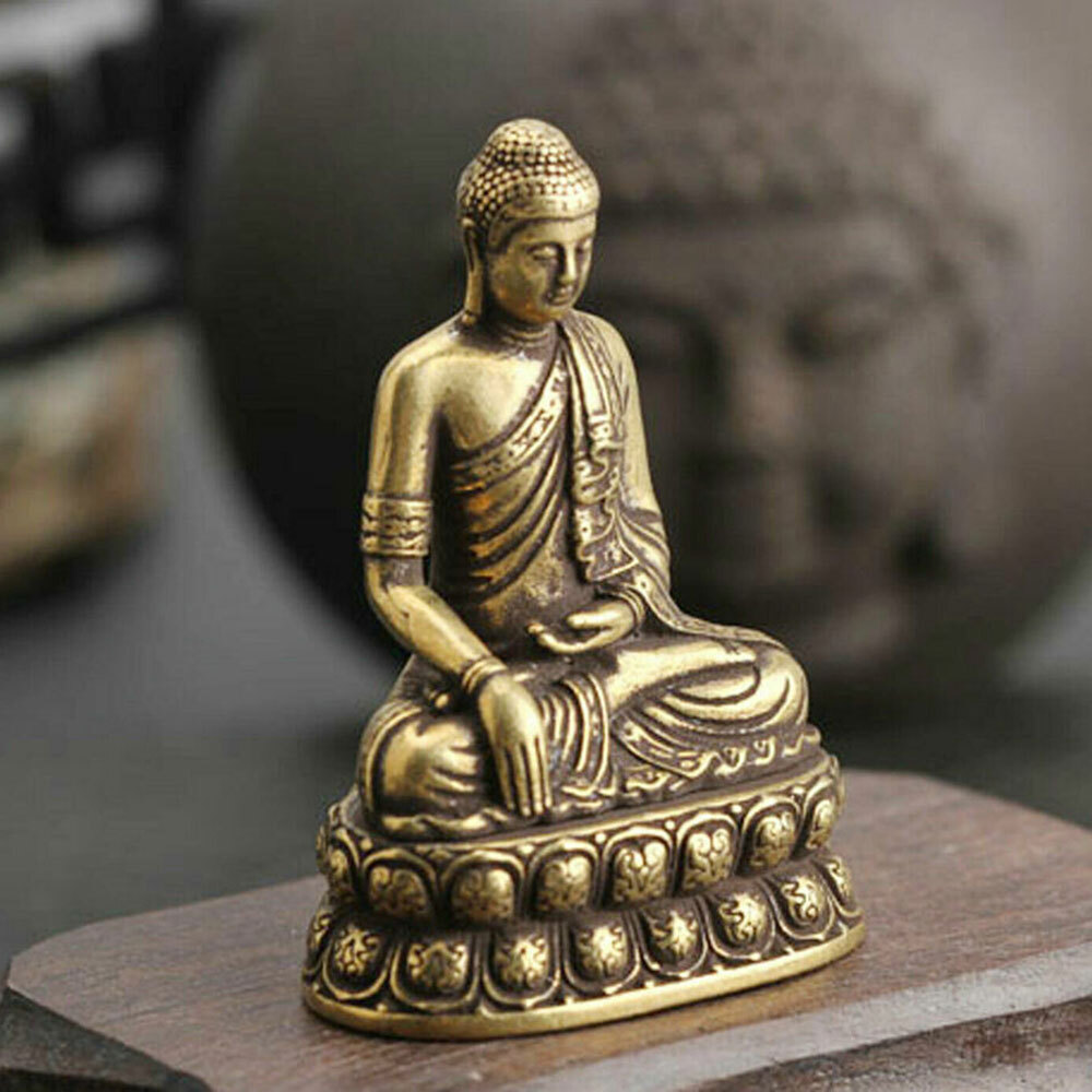 Bronze Brass Tibet Buddhism Buddhist Sakyamuni Buddha Figure Small Statue USA Bronze Brass Tibet Buddhism Buddhist Sakyamuni Buddha Figure Small Statue USA
