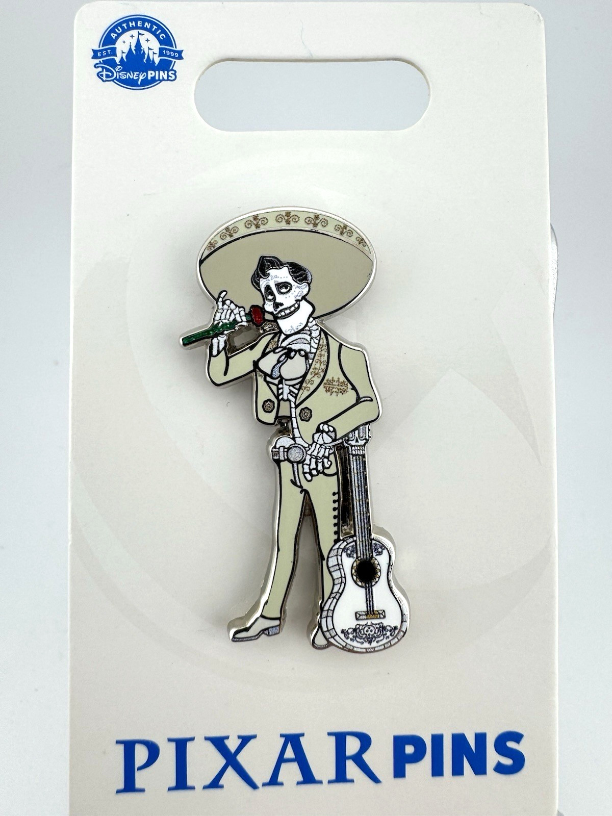 Authentic Disney Pin Pixar Coco Ernesto de la Cruz Guitar Red Rose Pin 165151