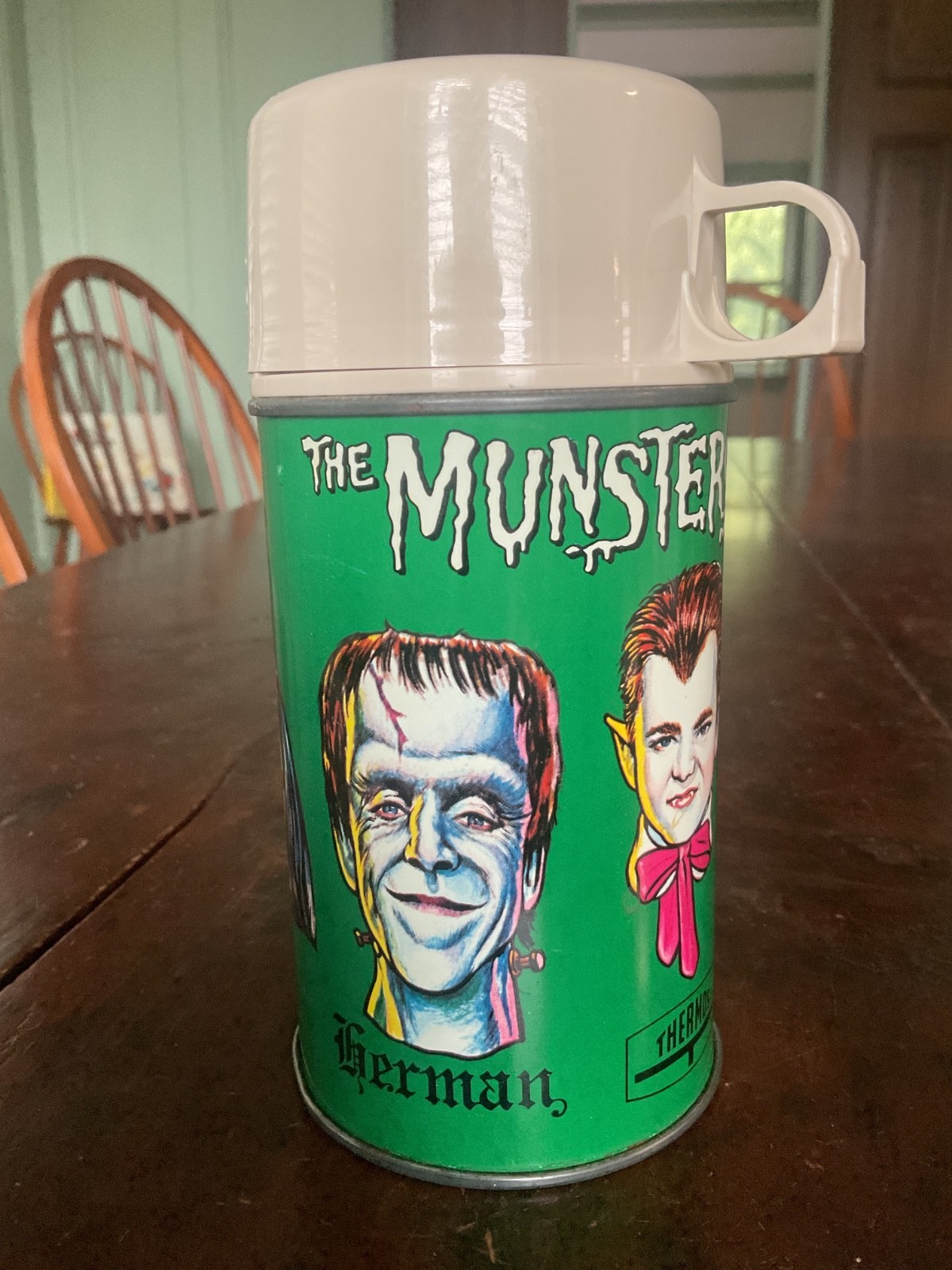 VINTAGE THE MUNSTERS THERMOS NO LUNCHBOX