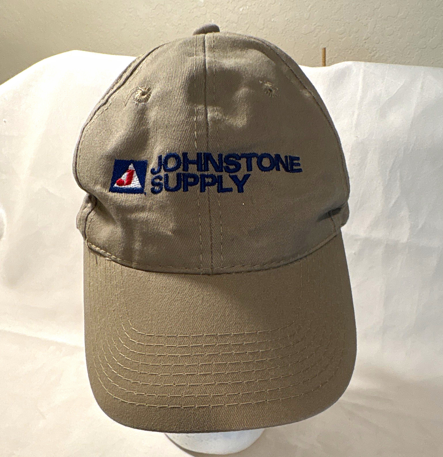 Johnstone Supply Beige Logo Baseball Cap Hat Advertising Sign
