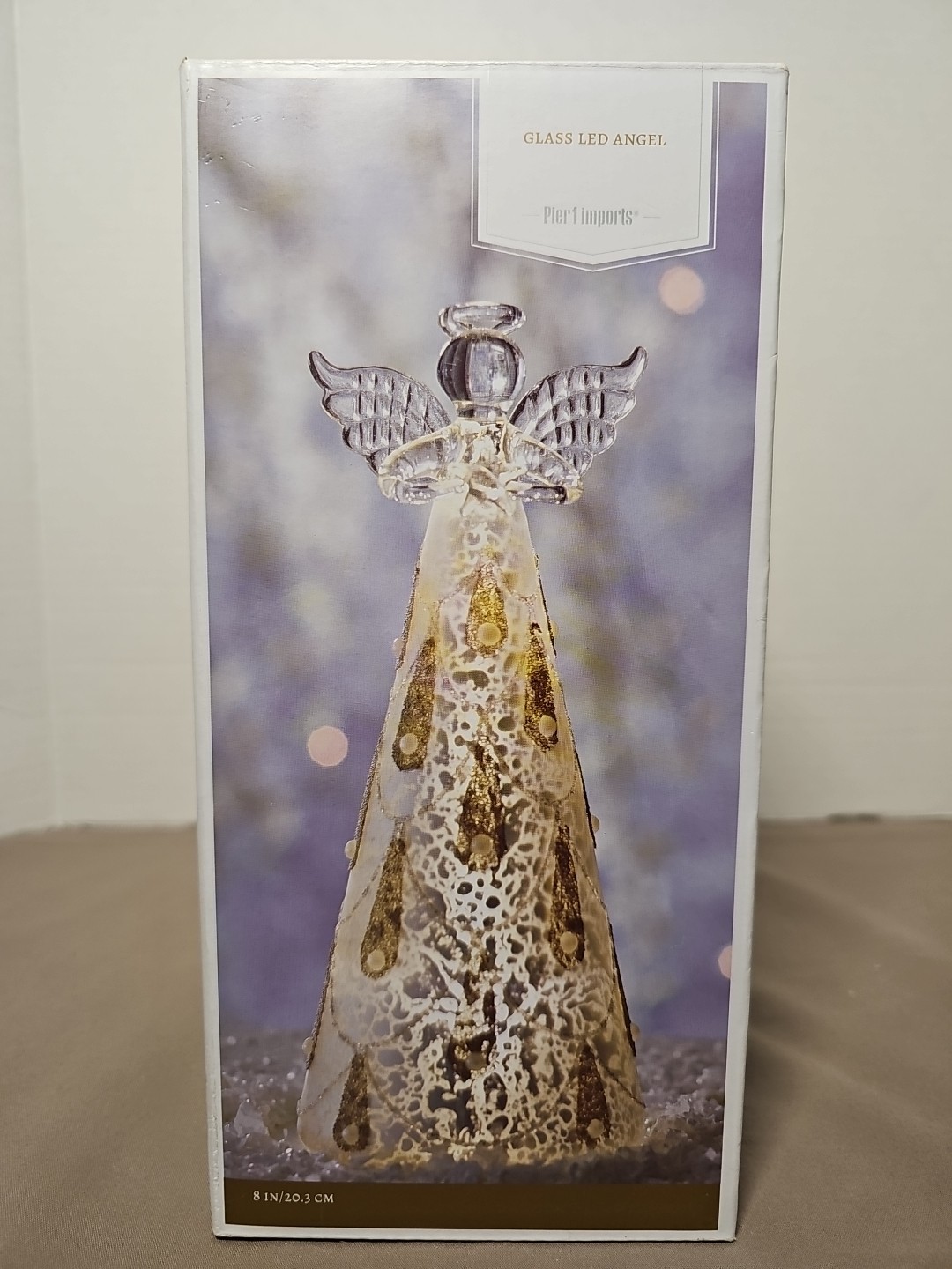 Pier 1 Imports Glass LED Angel 24 hr timer 3 LR44 coin cell batteries Christmas Pier 1 Imports Glass LED Angel 24 hr timer 3 LR44 coin cell batteries Christmas