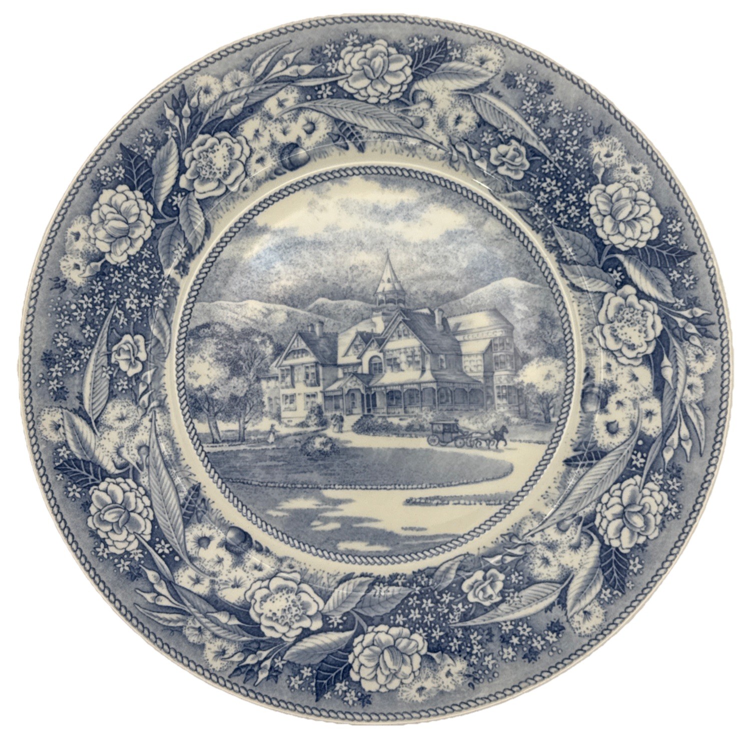 VTG Pomona College Wedgwood Blue And White 10 5/8\