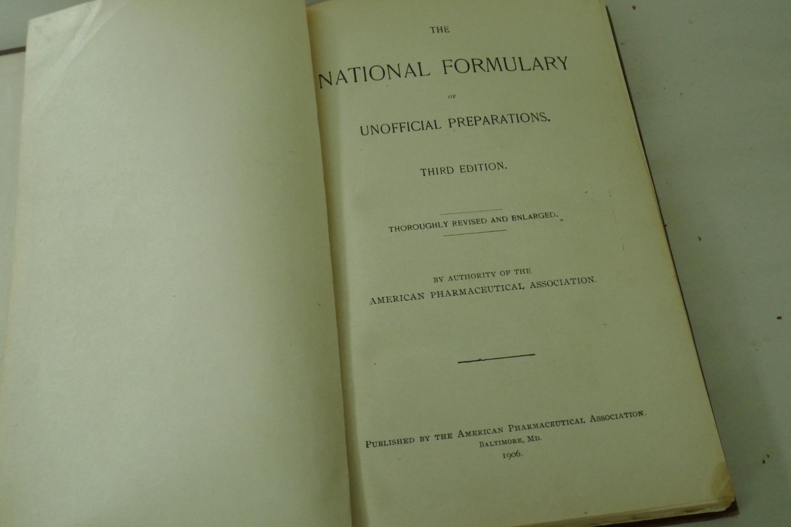 1906 National Formulary Book Apothecary American Pharmaceutical