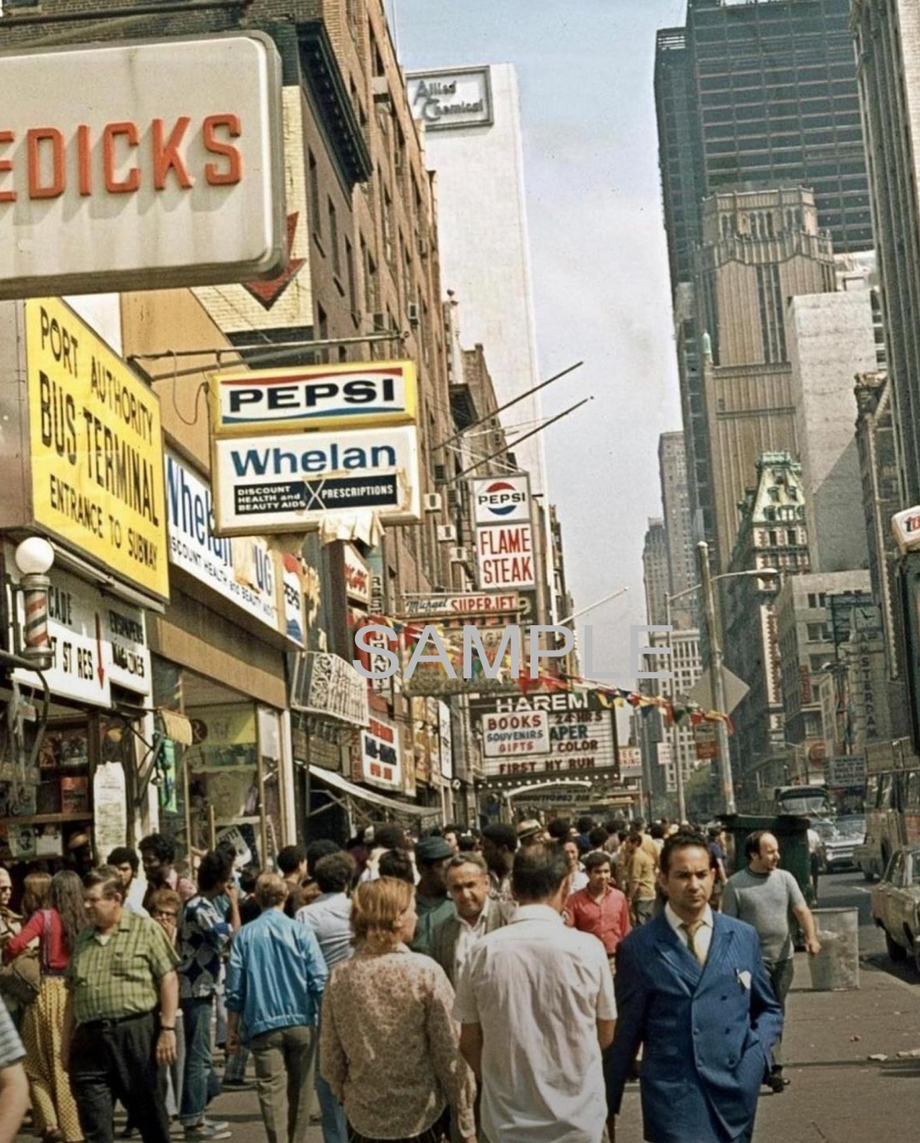 1972 Midtown NEW YORK West 42nd Street Photo  (232-G)