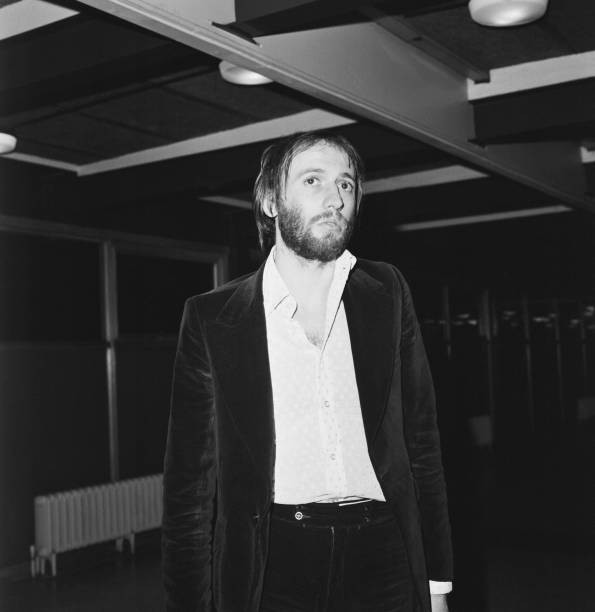 Bee Gees singer Maurice Gibb here at Heathrow Airport 13th April 1973 Photo 2