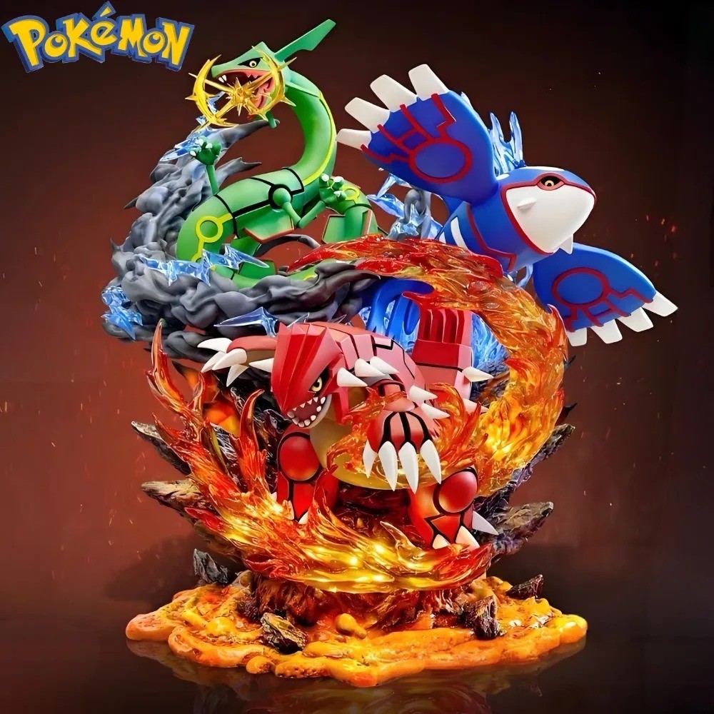 35cm/13.78in Pokemon Anime Figure Groudon Kyogre Rayquaza Action Figures Pvc