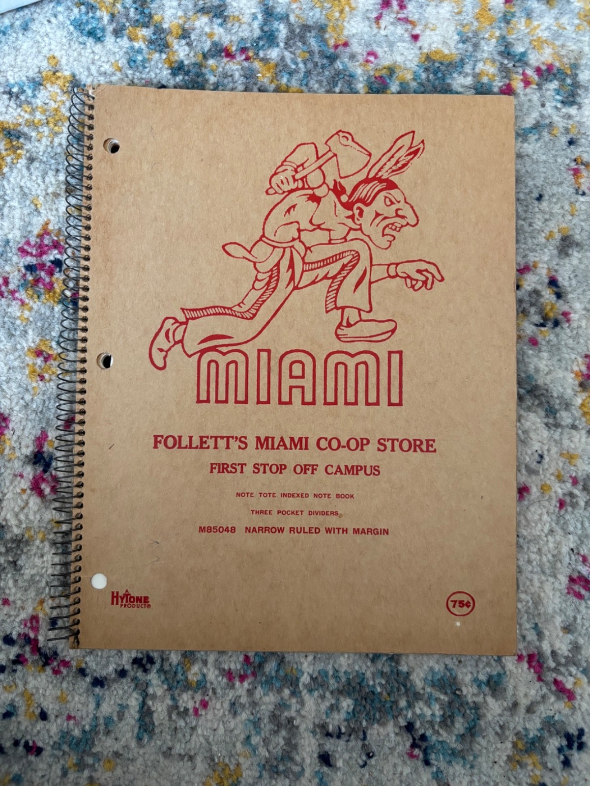 RARE MIAMI UNIVERSITY REDSKINS INDIAN MASCOT FOLLETT CO-OP PROFESSOR NOTE BOOK RARE MIAMI UNIVERSITY REDSKINS INDIAN MASCOT FOLLETT CO-OP PROFESSOR NOTE BOOK