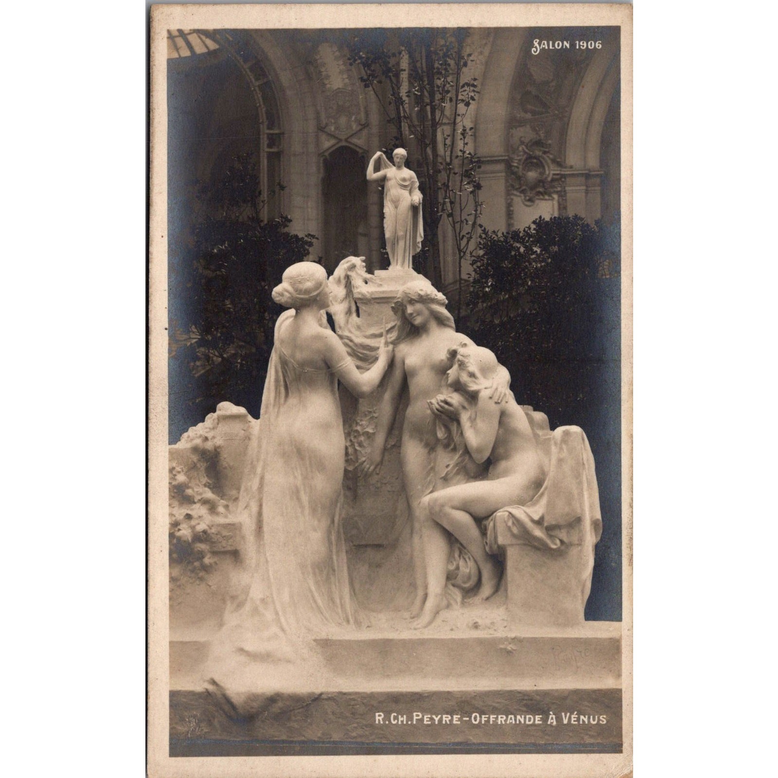 Offering To Venus By Raphael- Charles Peyre 1906 France Vintage Postcard SP9-13