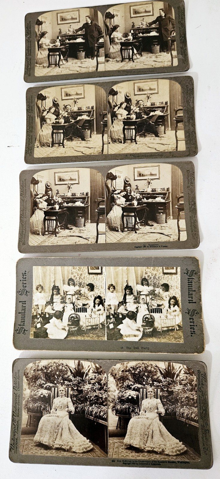 Lot of 5 Antique Stereograph Stereo View Photo Cards 1899-1900 Lot of 5 Antique Stereograph Stereo View Photo Cards 1899-1900