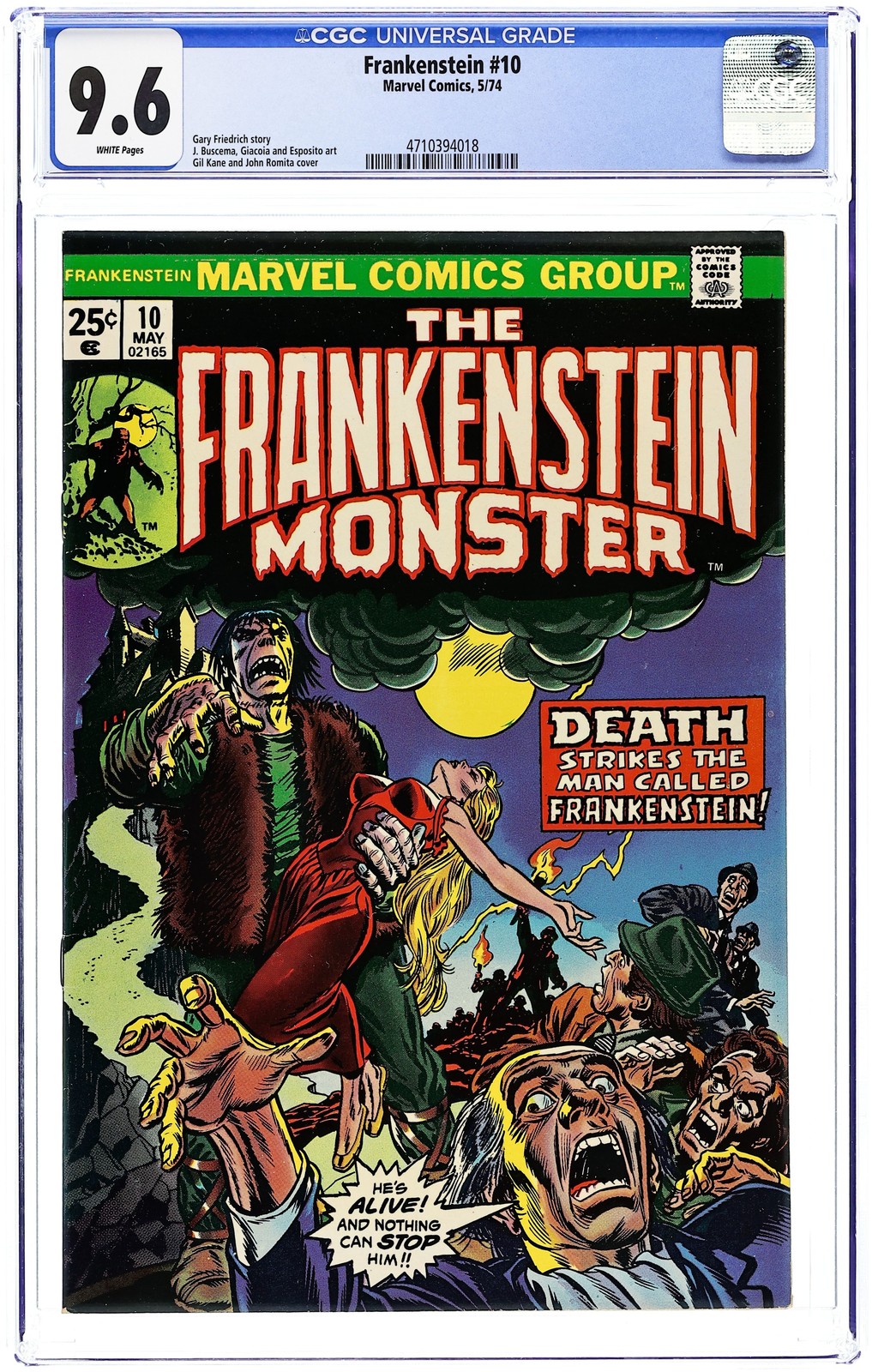 Frankenstein #10 CGC 9.6 1974 Marvel 4710394018
