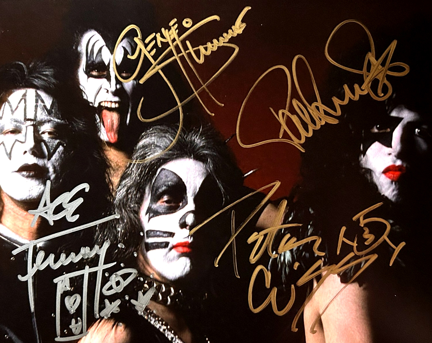KISS (Stanley, Simmons, Frehley, Criss) Signed 8x10\ KISS (Stanley, Simmons, Frehley, Criss) Signed 8x10\
