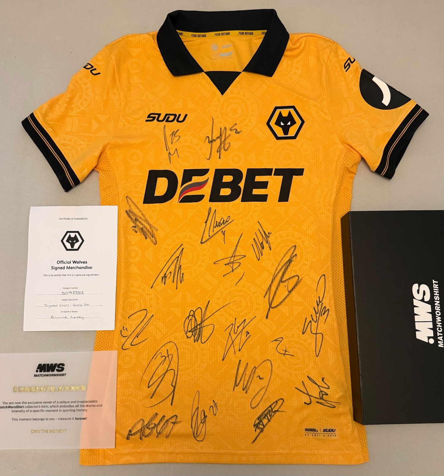 Matchworn shirt Wolverhampton signed shirt 2025/2026 Toti José Sa Krejci Mané