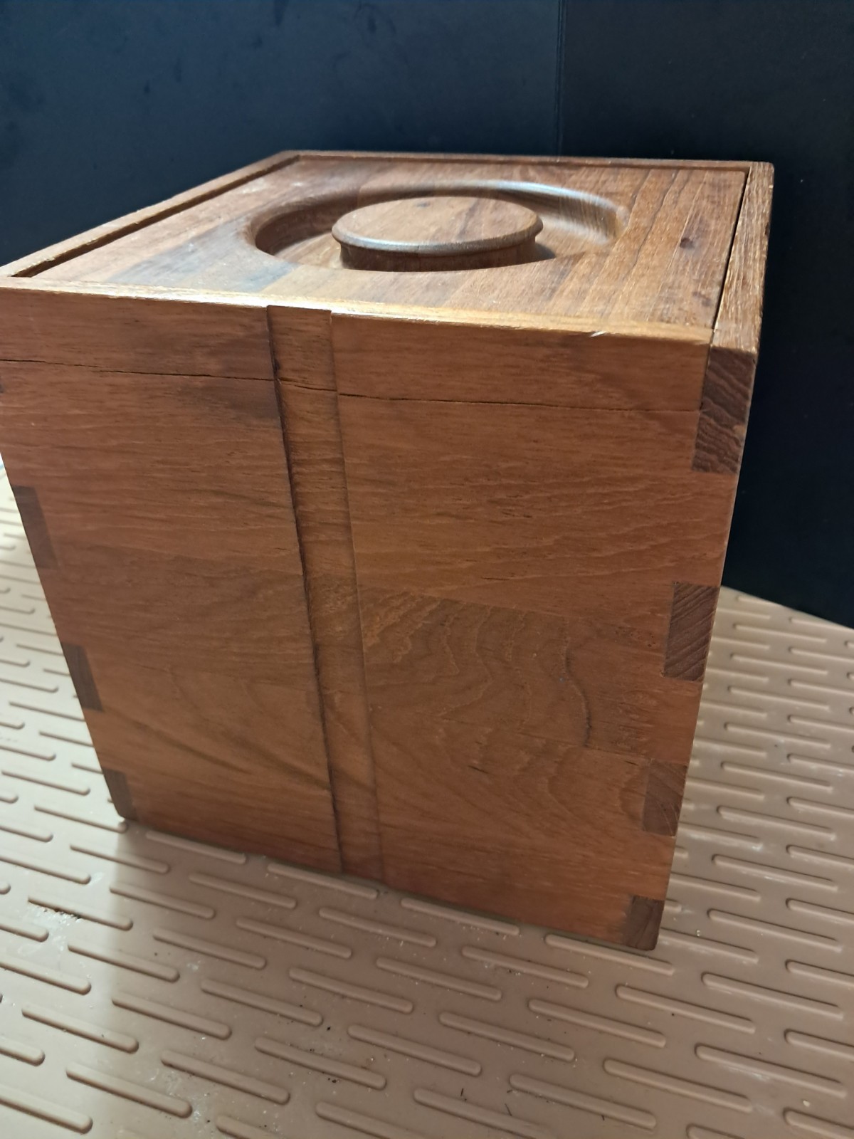 Vintage Kalmar Designs Mid Century Teak Wood Ice Bucket Polymer Lined Vintage Kalmar Designs Mid Century Teak Wood Ice Bucket Polymer Lined
