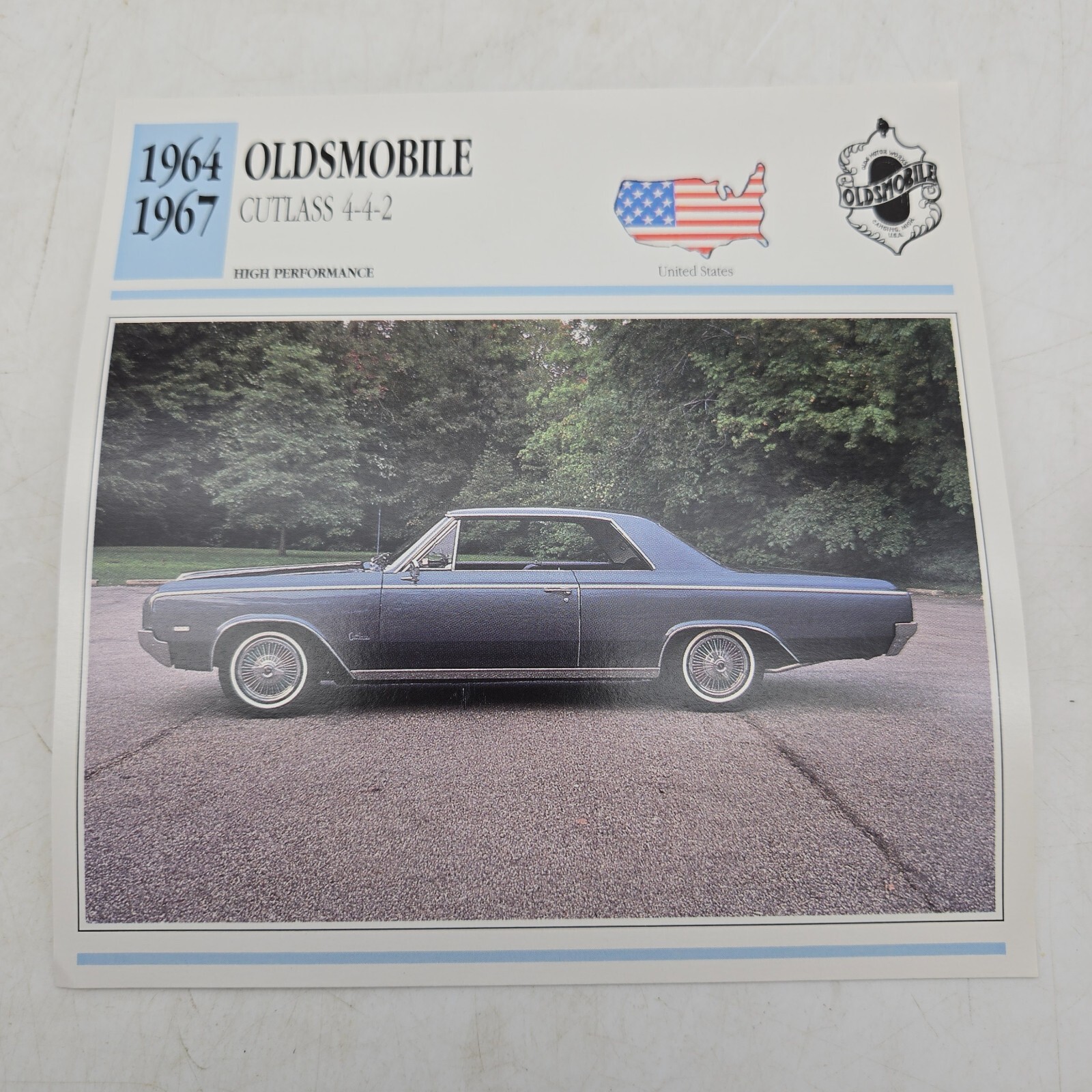 1964 1967 Oldsmobile Cutlass 442 Sport Classic Cars Collectors Club Card 90s VTG 1964 1967 Oldsmobile Cutlass 442 Sport Classic Cars Collectors Club Card 90s VTG