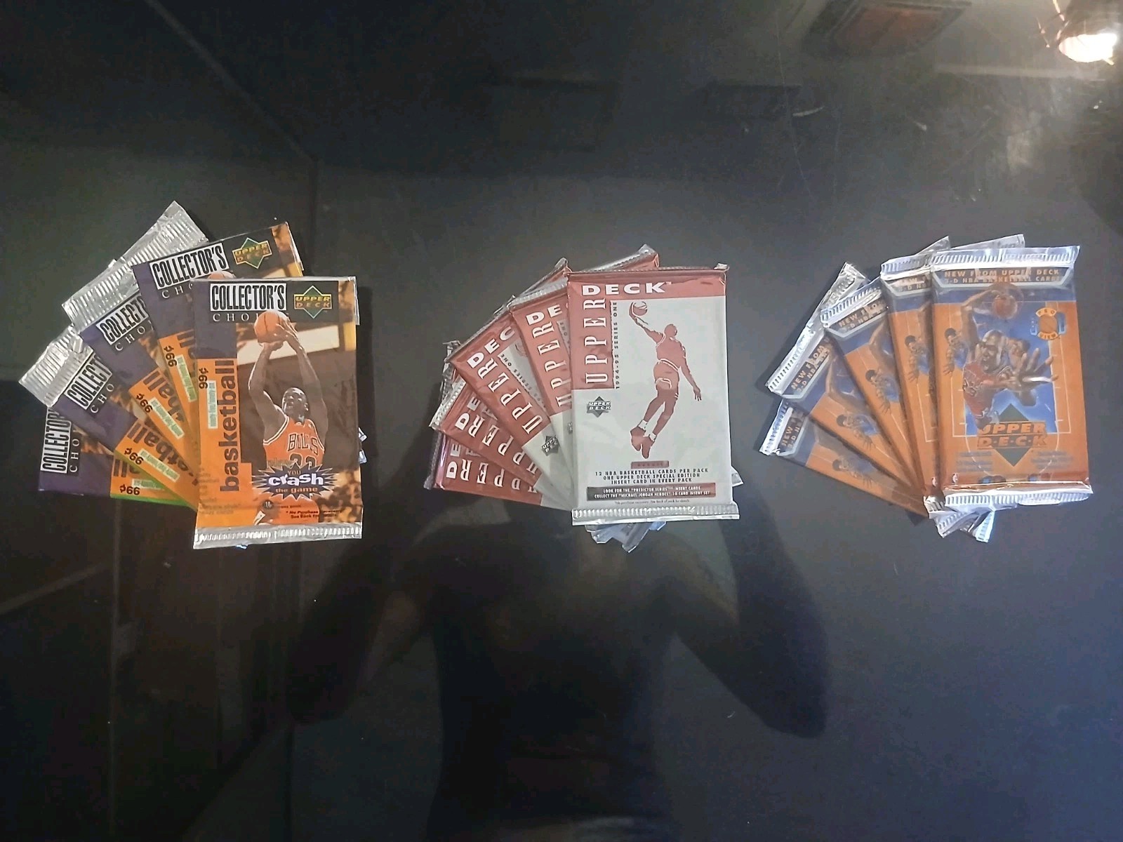 LOT 15 PACKS BASKETBALL Vintage upper deck 1994-95 , Collector's choice, UD 3D