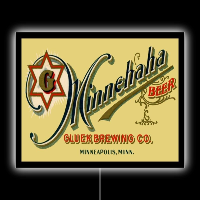 Minnehaha Beer of Minneapolis, Minnesota NEW LED Hanging Lighted Sign: 18x23\