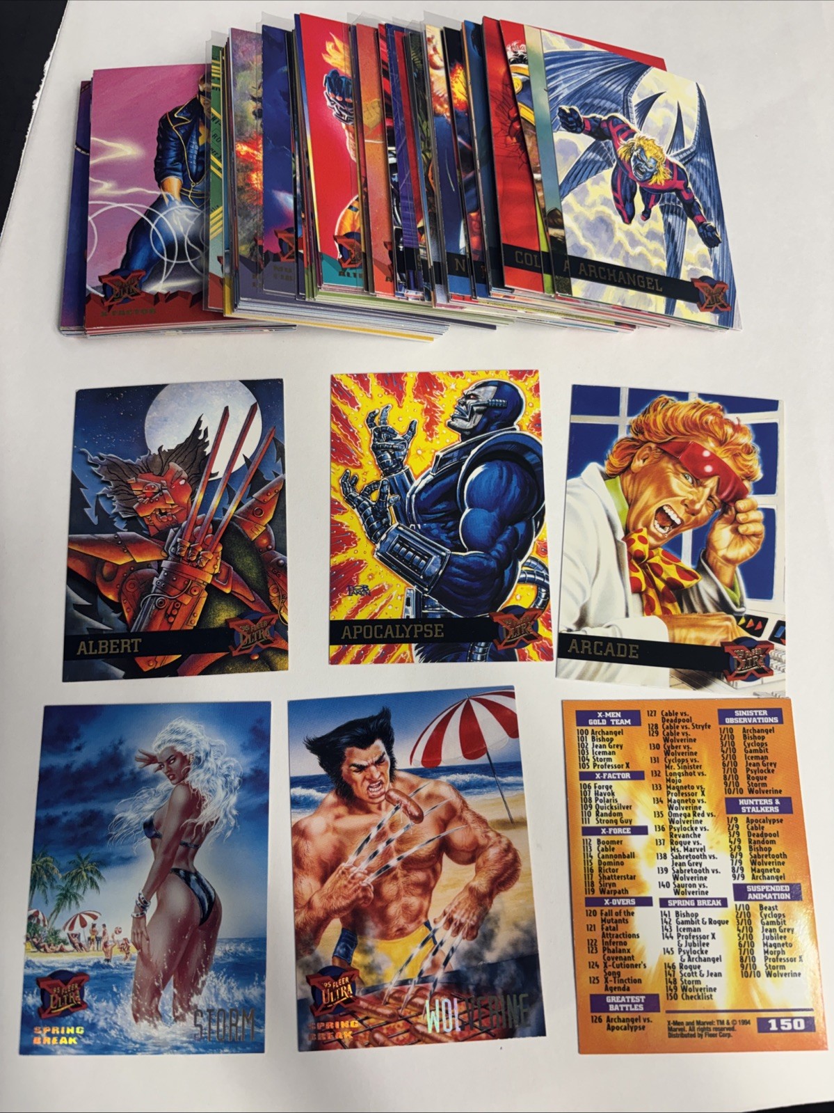 Vintage 1995 Fleer Ultra Marvel X-Men Cards 1-150 Complete Base Card Set Vintage 1995 Fleer Ultra Marvel X-Men Cards 1-150 Complete Base Card Set