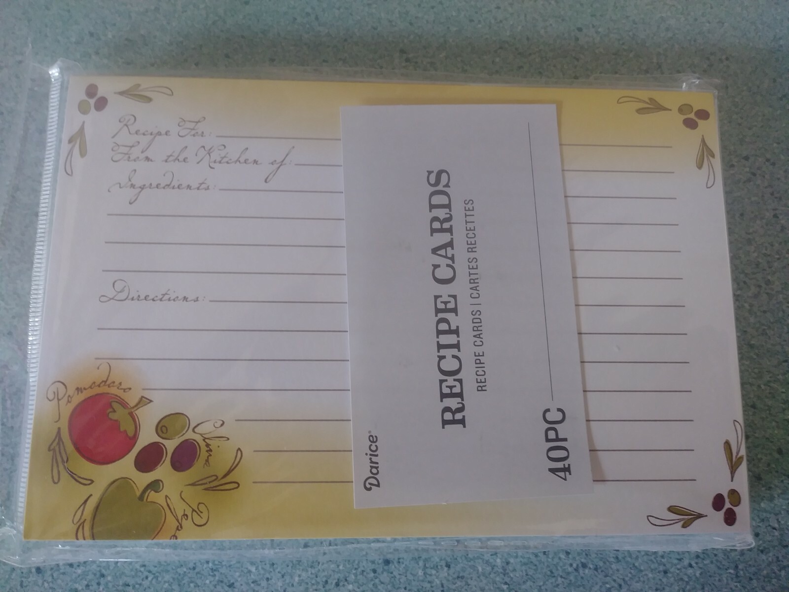 Set of 40 custom Recipe cards for your Longaberger Recipe basket Tuscan NEW