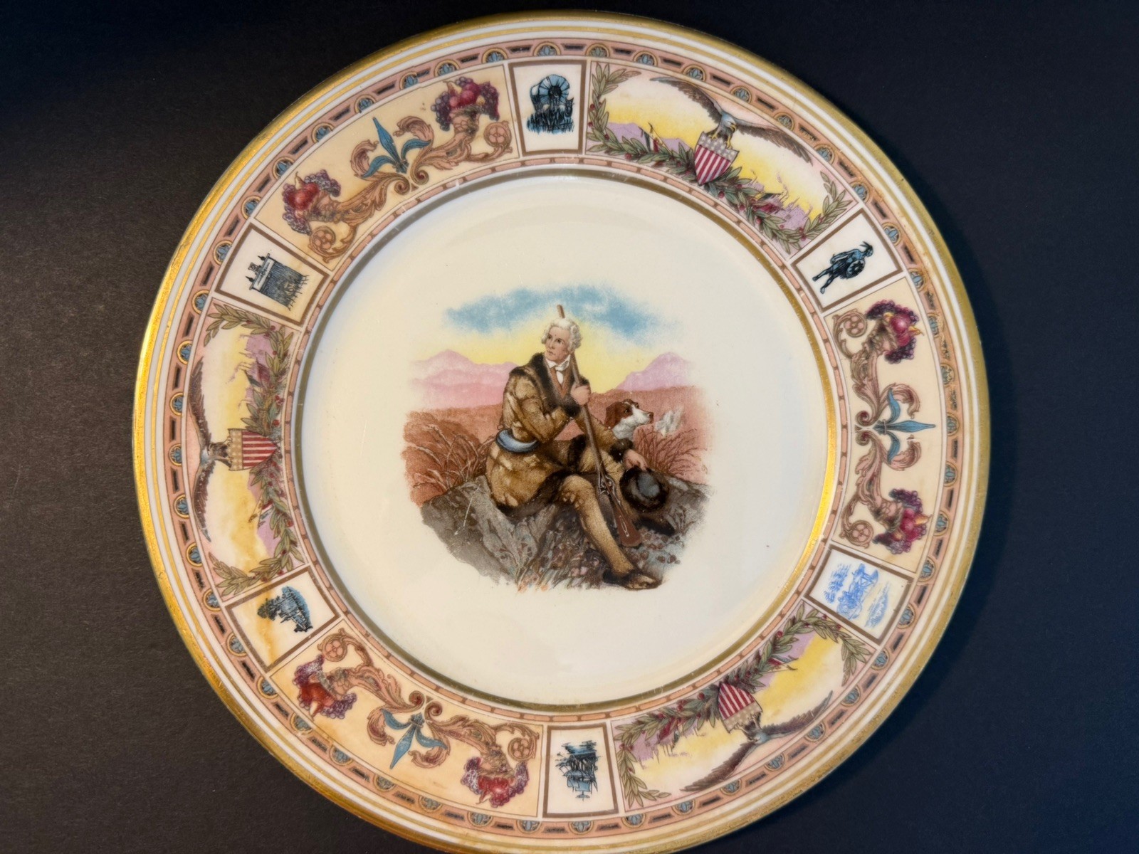 Daniel Boone Hotel Charleston WV 11” Service Plate Lamberton Scammell Vintage