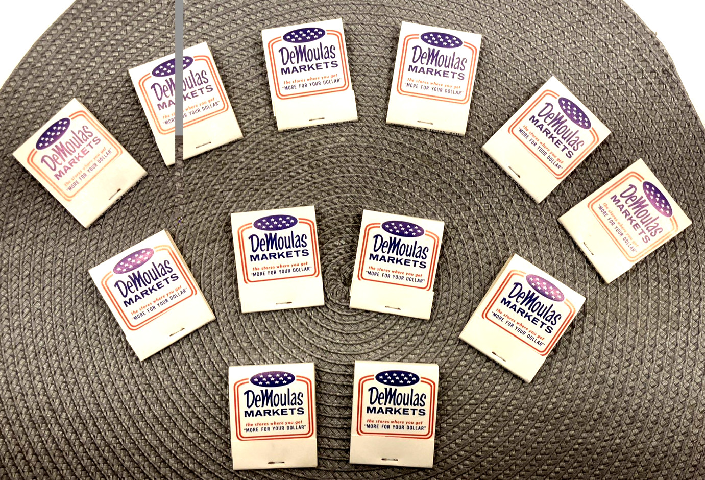 Vintage 1976 Bicentennial Lot of 12 Match Books Set. Unstruck. Demoulas Markets.