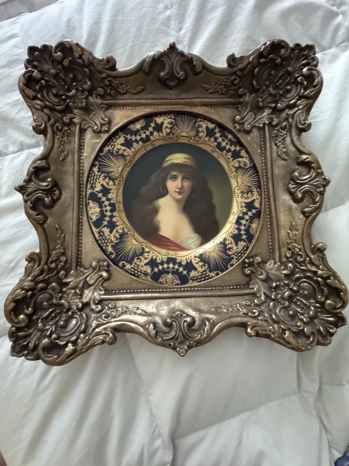 1905 Vienna Art Coca-Cola Plate Style 16x16 Ornate Gold Gilted Frame