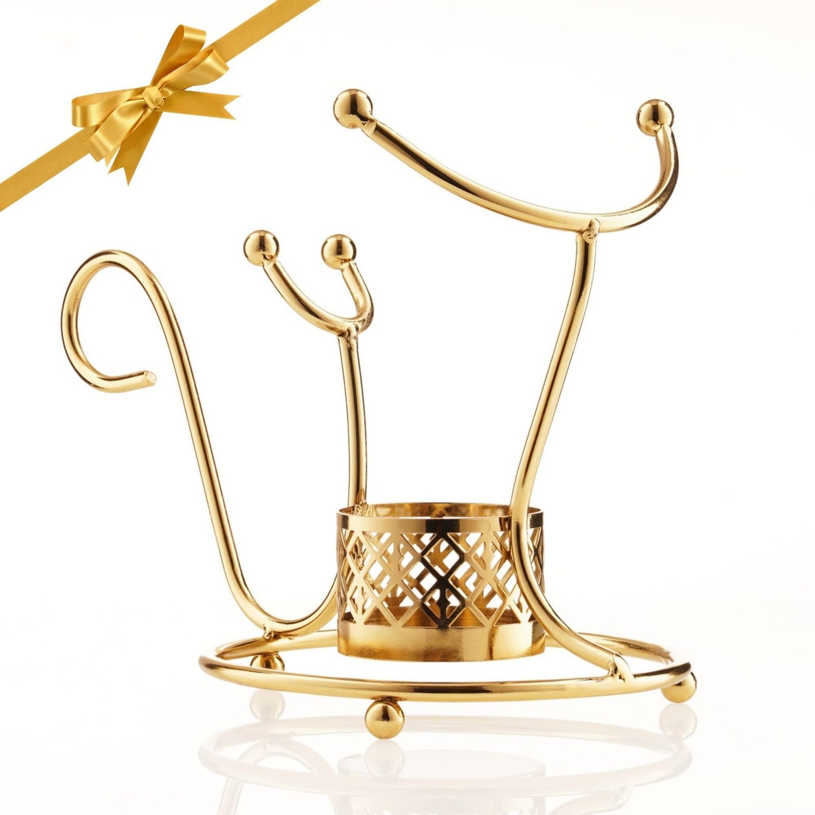 Brandy Warmer Stand Set - Cognac Brandy Snifter Warmer | Heater with Tea Ligh...