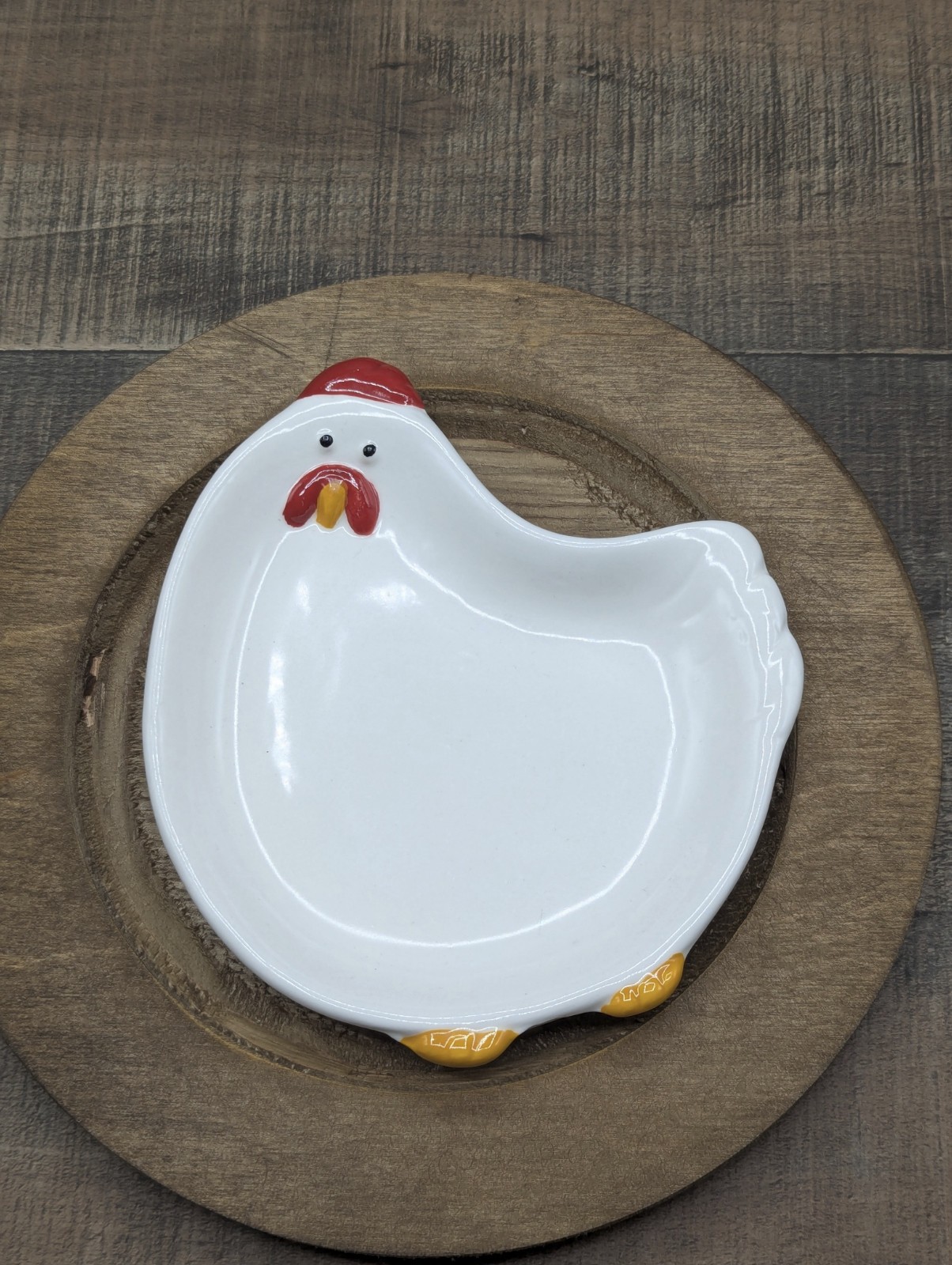 Farmhouse Chicken Spoon Rest Ceramic Hen Dish Country Kitchen Decor Choose Style