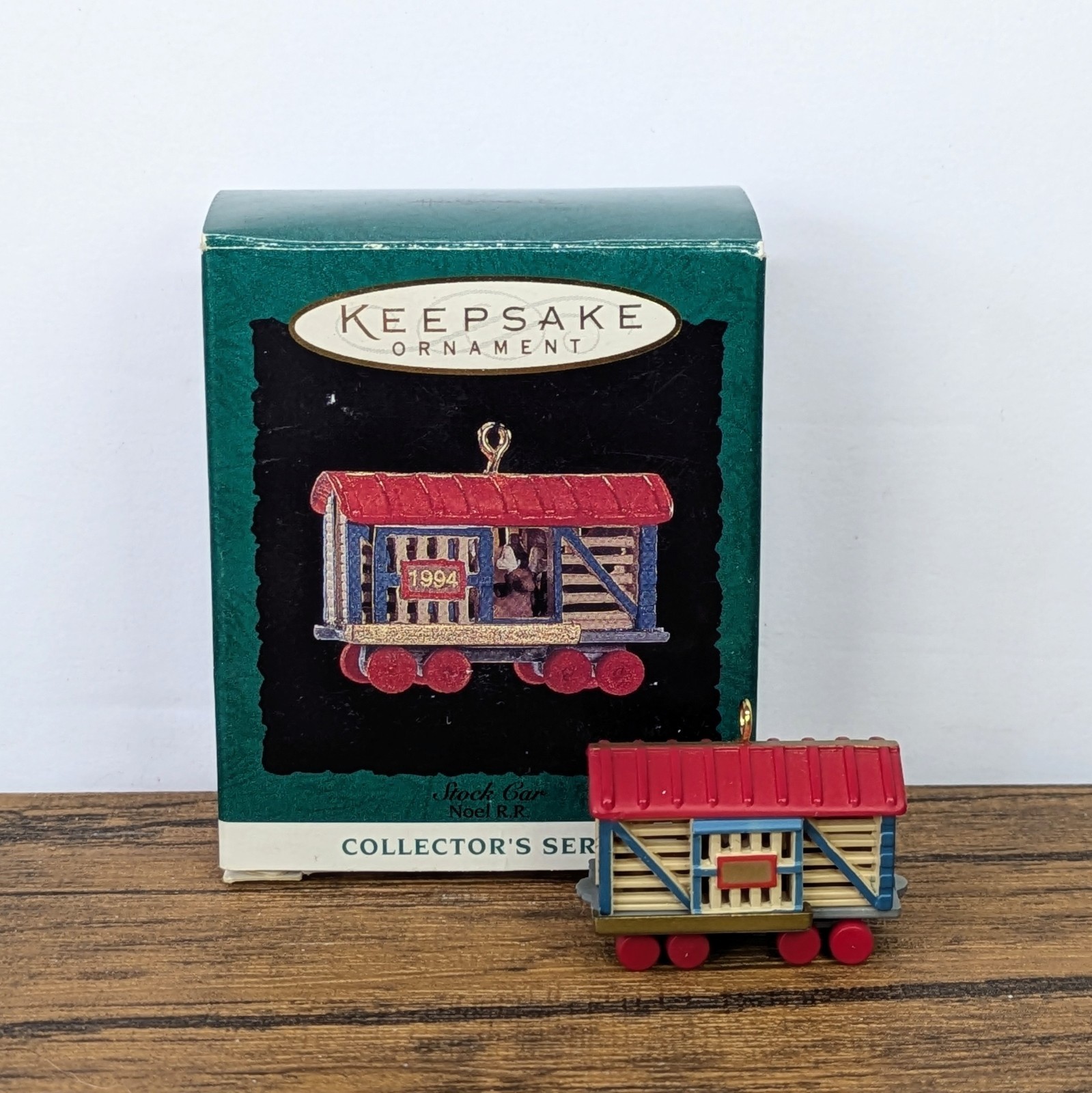 Vintage - 1994 Miniature Hallmark Keepsake Ornament, Noel R.R. Stock Car