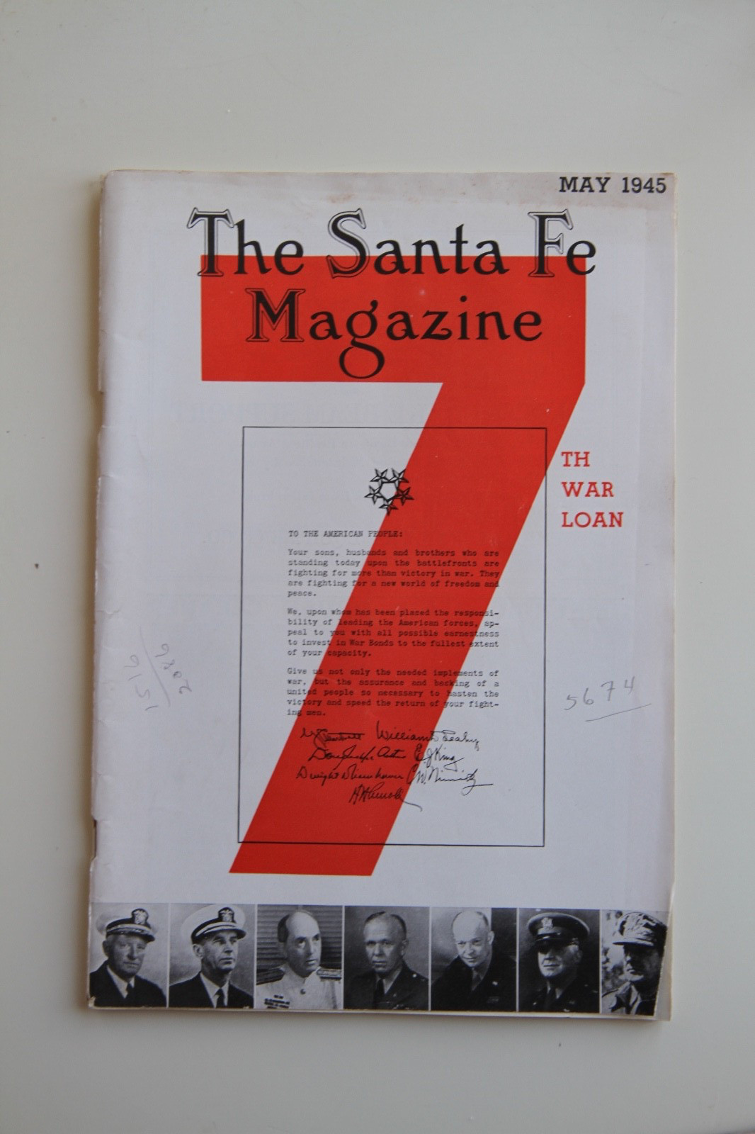 May 1945 Santa Fe Magazine, AT&SF Railroad Employee Magazine