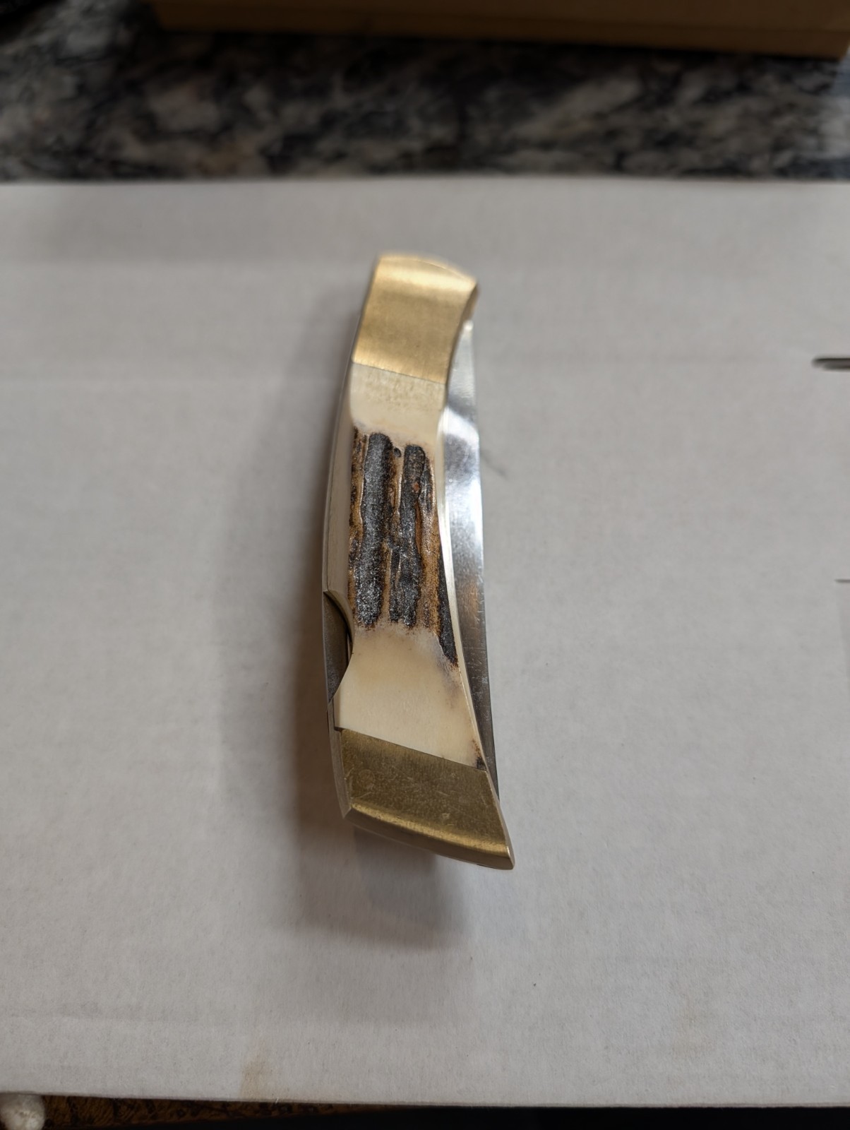 NEW UNUSED GERBER FS-II RARE STAG HANDLE Vintage Folding Knife