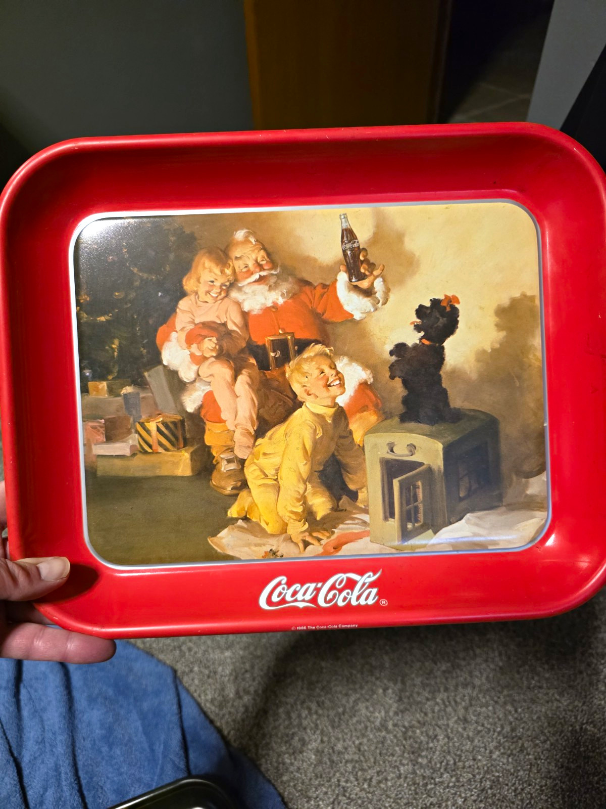 Coca-Cola Lot of 5 Original Advertising Trays 1981 Black/Multicolor Soda
