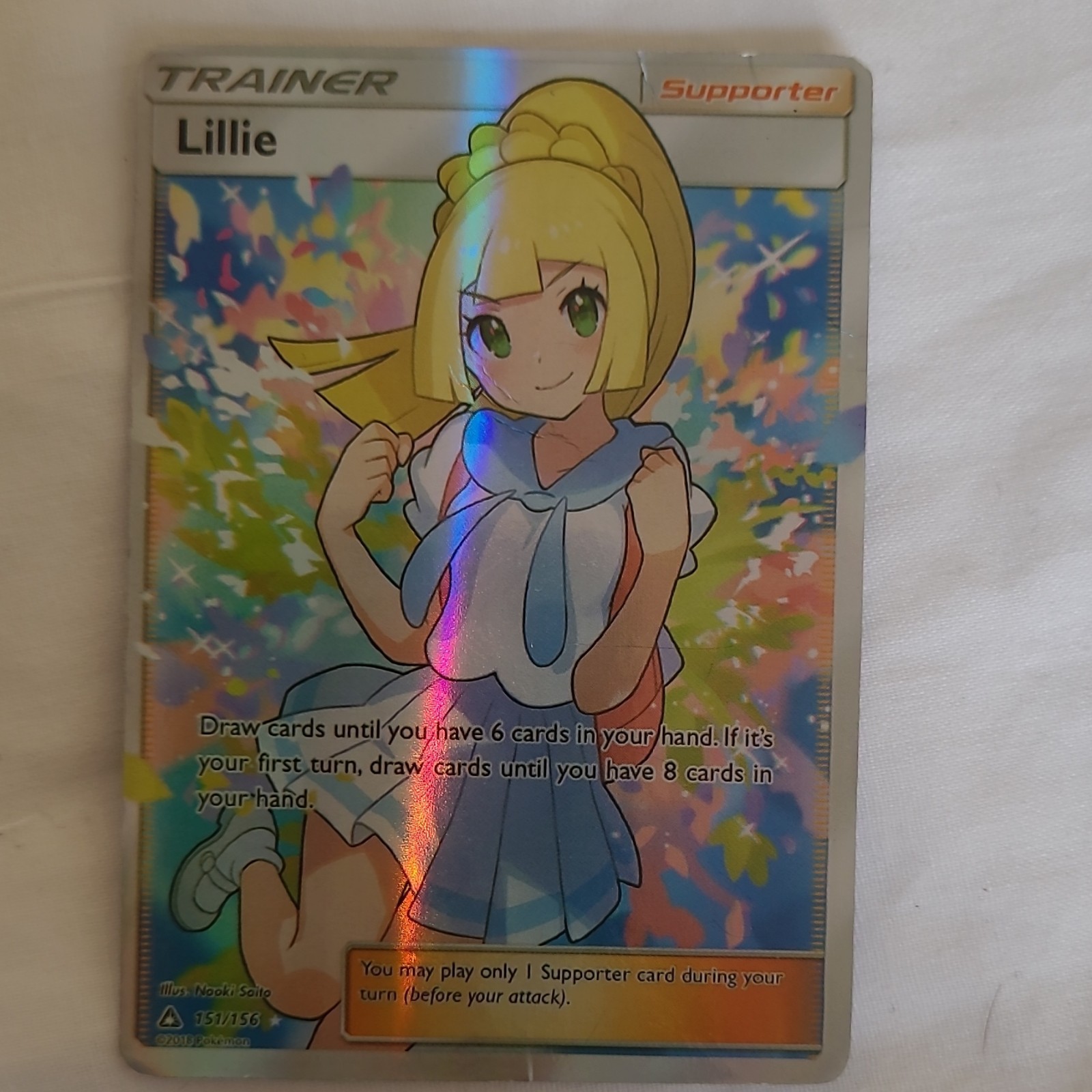 Pokemon TCG Lillie 151/156 Support Trainer Full Art Holo English 2017