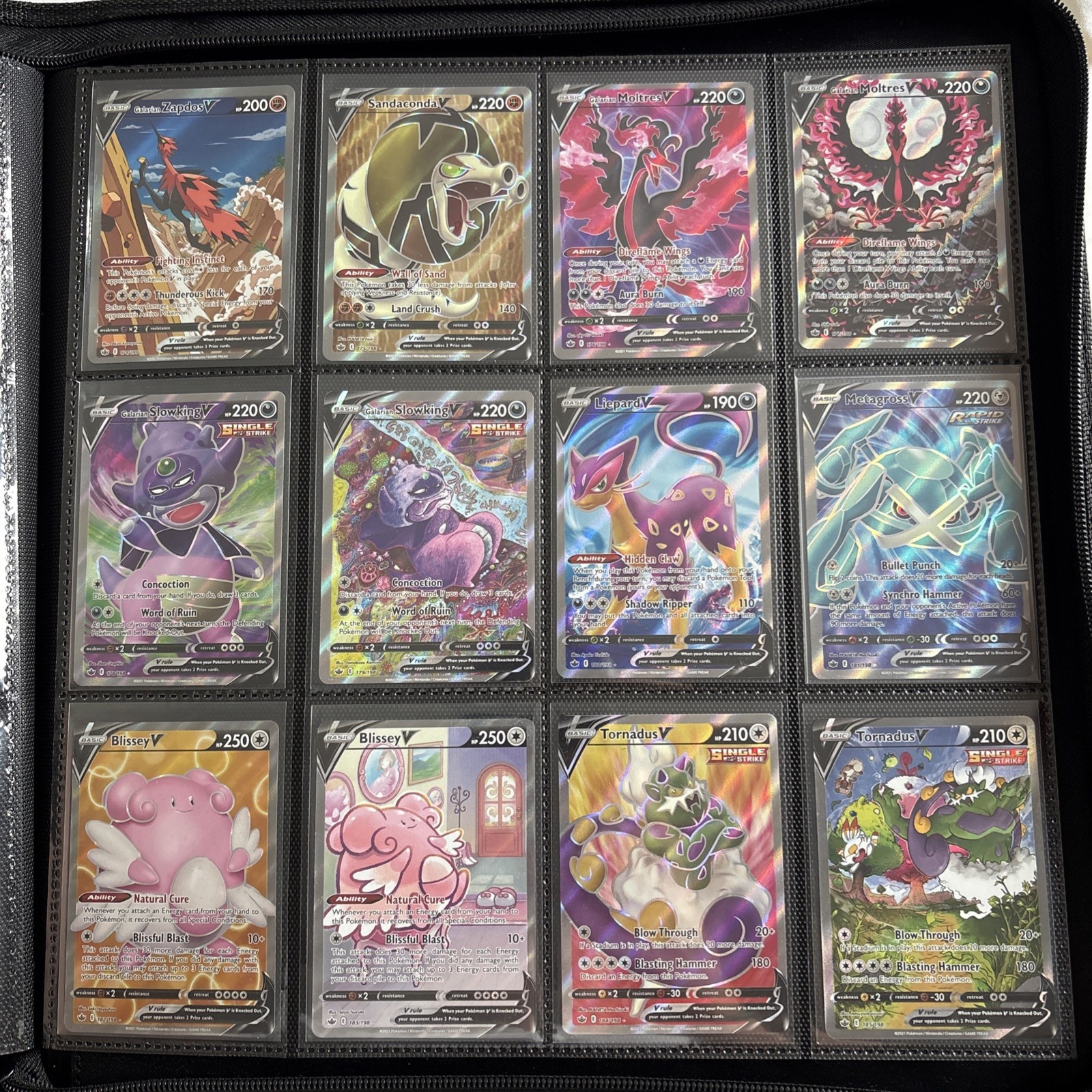 2021 Pokemon SWSH Chilling Reign Complete Master Set in Vault X Binder