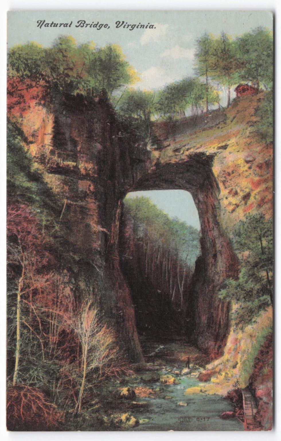 Natural Bridge Virginia Vintage Postcard - Iconic Geological Landmark