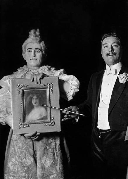 Conjurers during a show 1909 Historic Old Photo