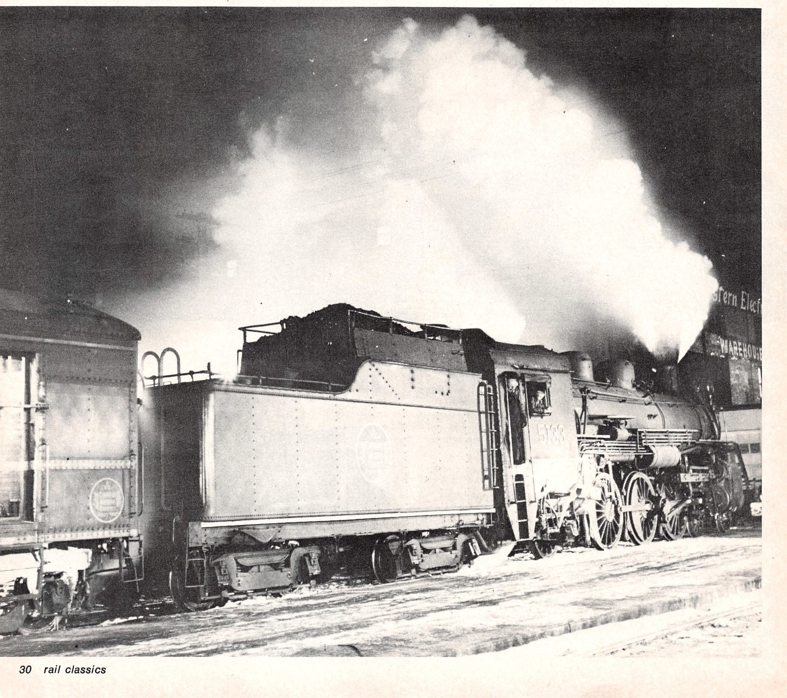 Canadian National 5133 Fort Frances Local Duluth Ontario 1956 Steam Mag Image