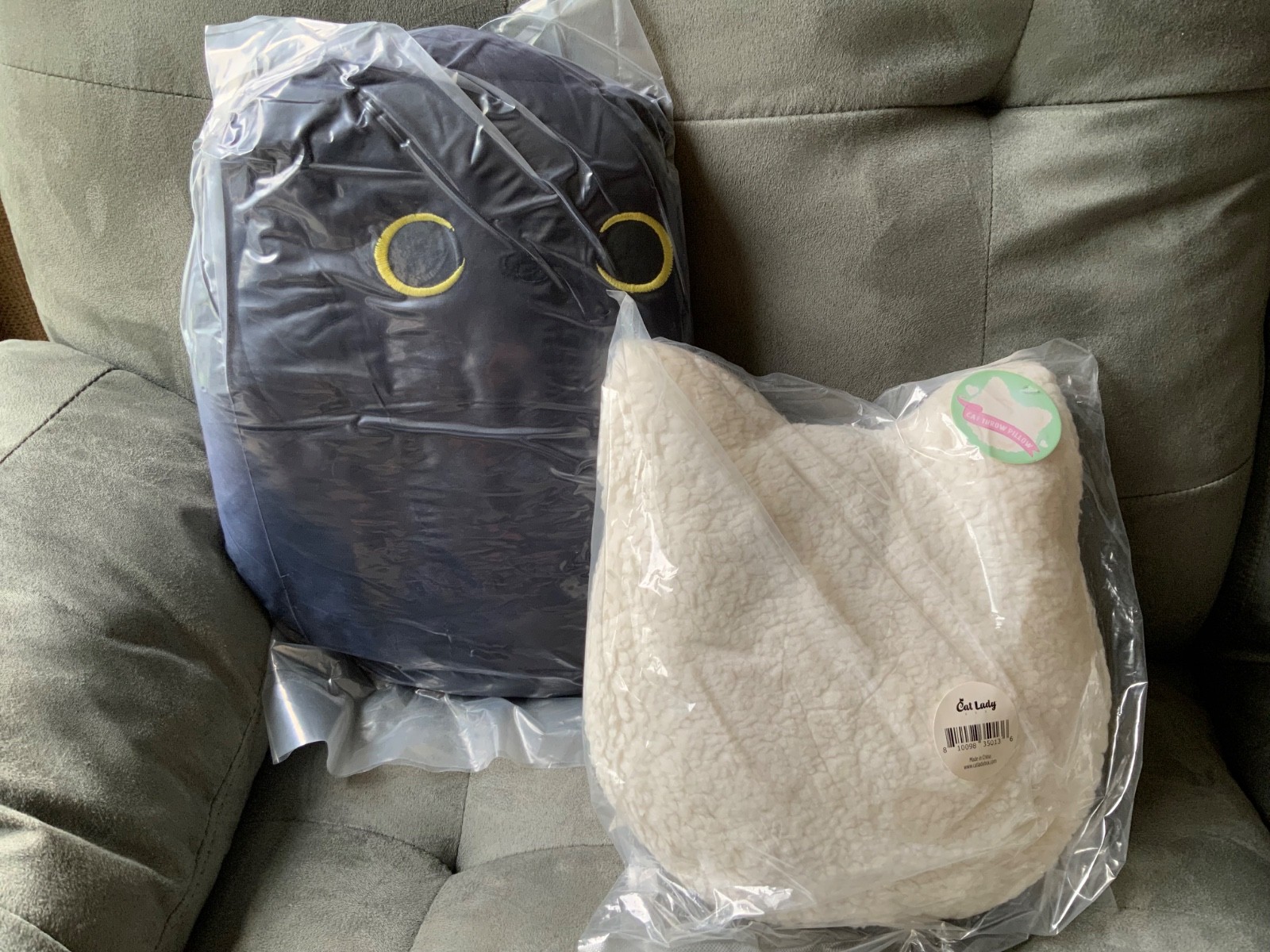 Cat Lady Box Plush Throw Pillow Set NEW NWT Cat Lady Box Plush Throw Pillow Set NEW NWT