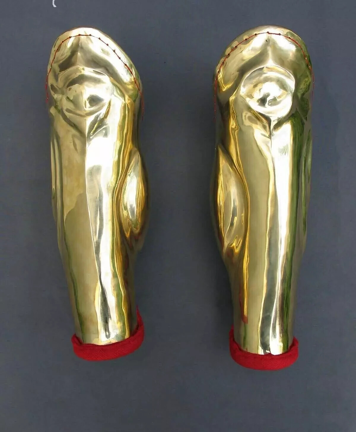 Anatomical New Brass Christmas Greek Pair Of Leg greaves SCA advanced