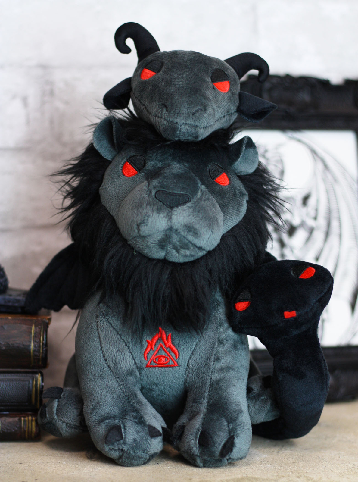 Ebros Greek Myth Chimera Lion Goat Head And Snake Head Tail Luxe Soft Plush Toy Ebros Greek Myth Chimera Lion Goat Head And Snake Head Tail Luxe Soft Plush Toy