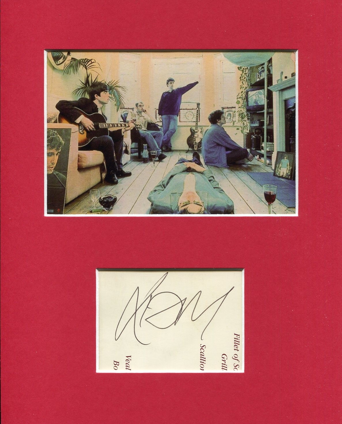 Liam Gallagher Oasis Definitely Maybe Signed Autograph Photo Display BAS Beckett