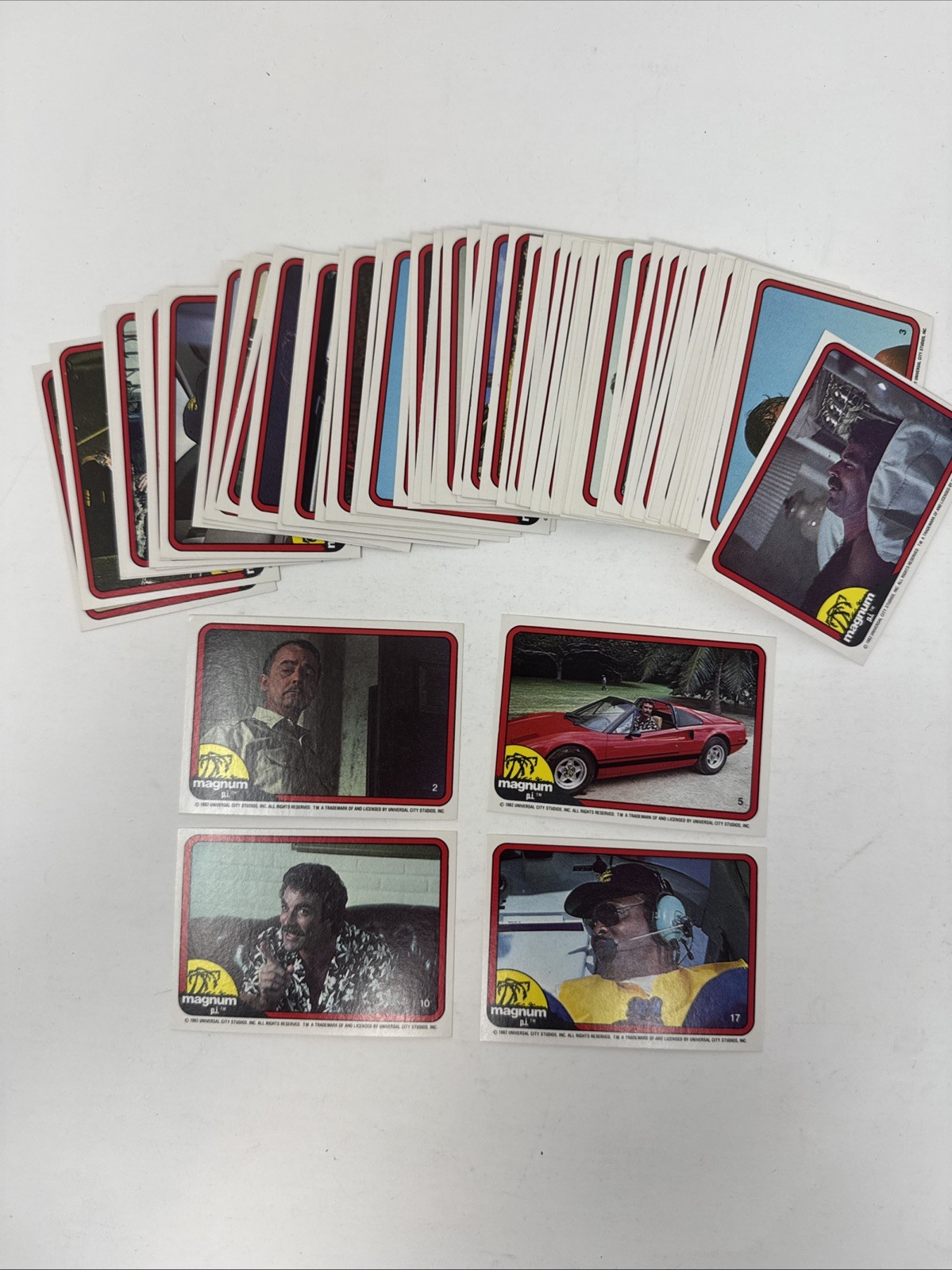 MAGNUM PI (TV Show) © 1982 Vintage Donruss Complete 66 Card Set 
