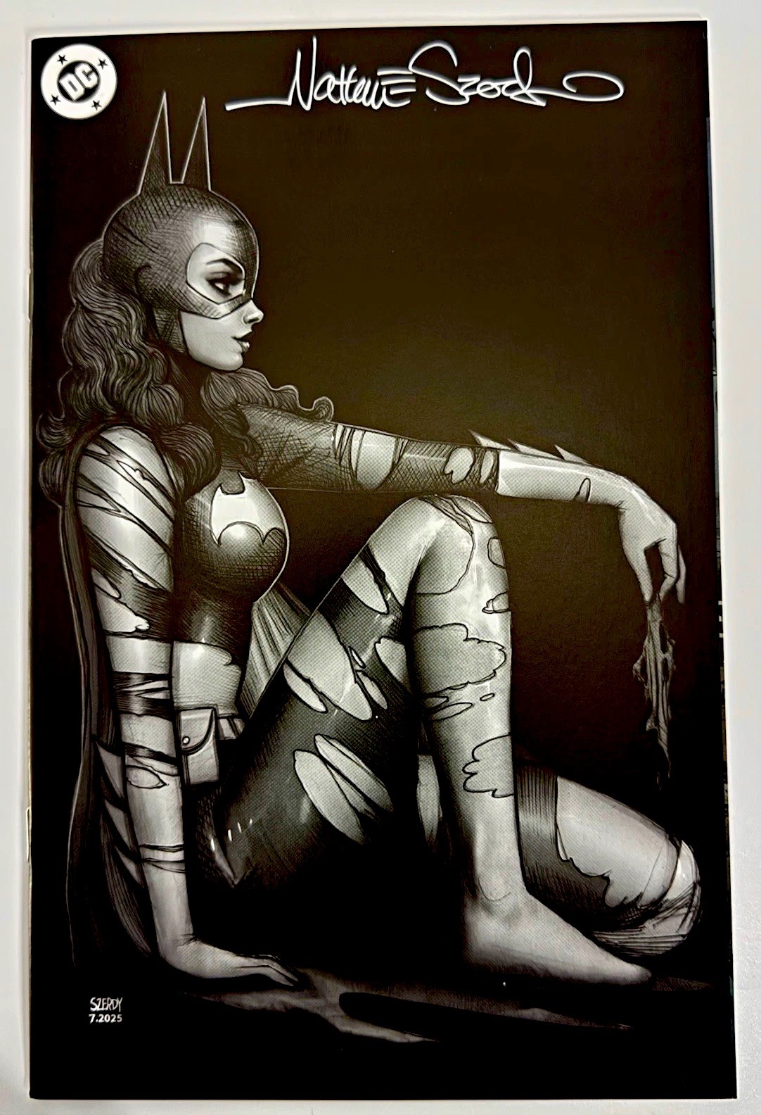 Batman #162 SIGNED Nathan Szerdy COA Batgirl B&W Virgin 616 Comics Exclusive