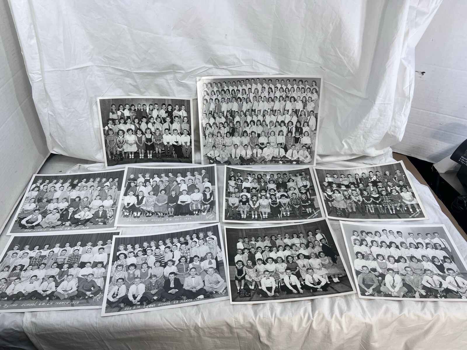 Lot 10  Vintage Class Photo 1950’s Chicago School Pictures Childhood Photos B&W