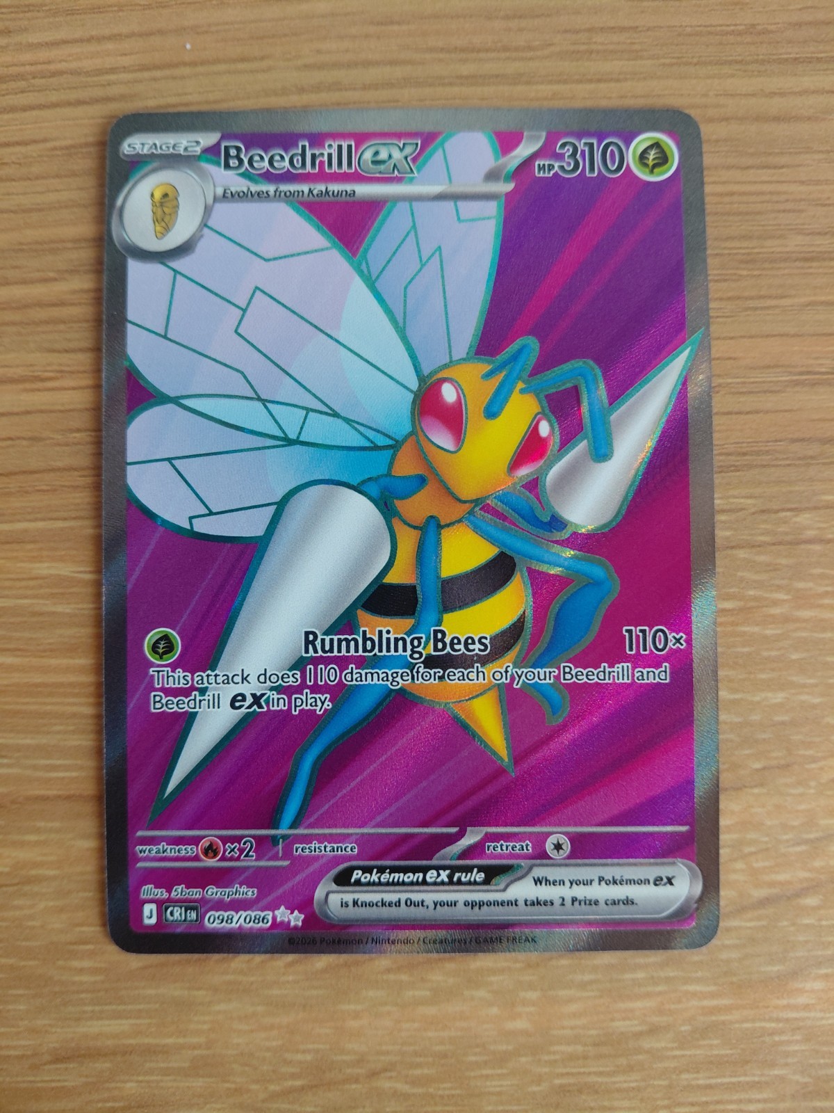 Pokemon TCG - Beedrill EX (098/086) Chaos Rising